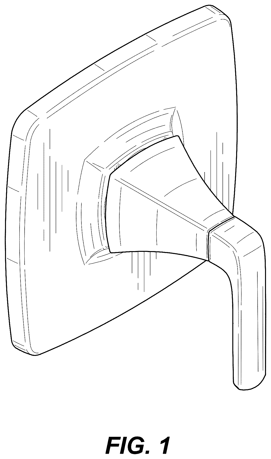 Patent USD1076025 Figure 1 – Shower lever