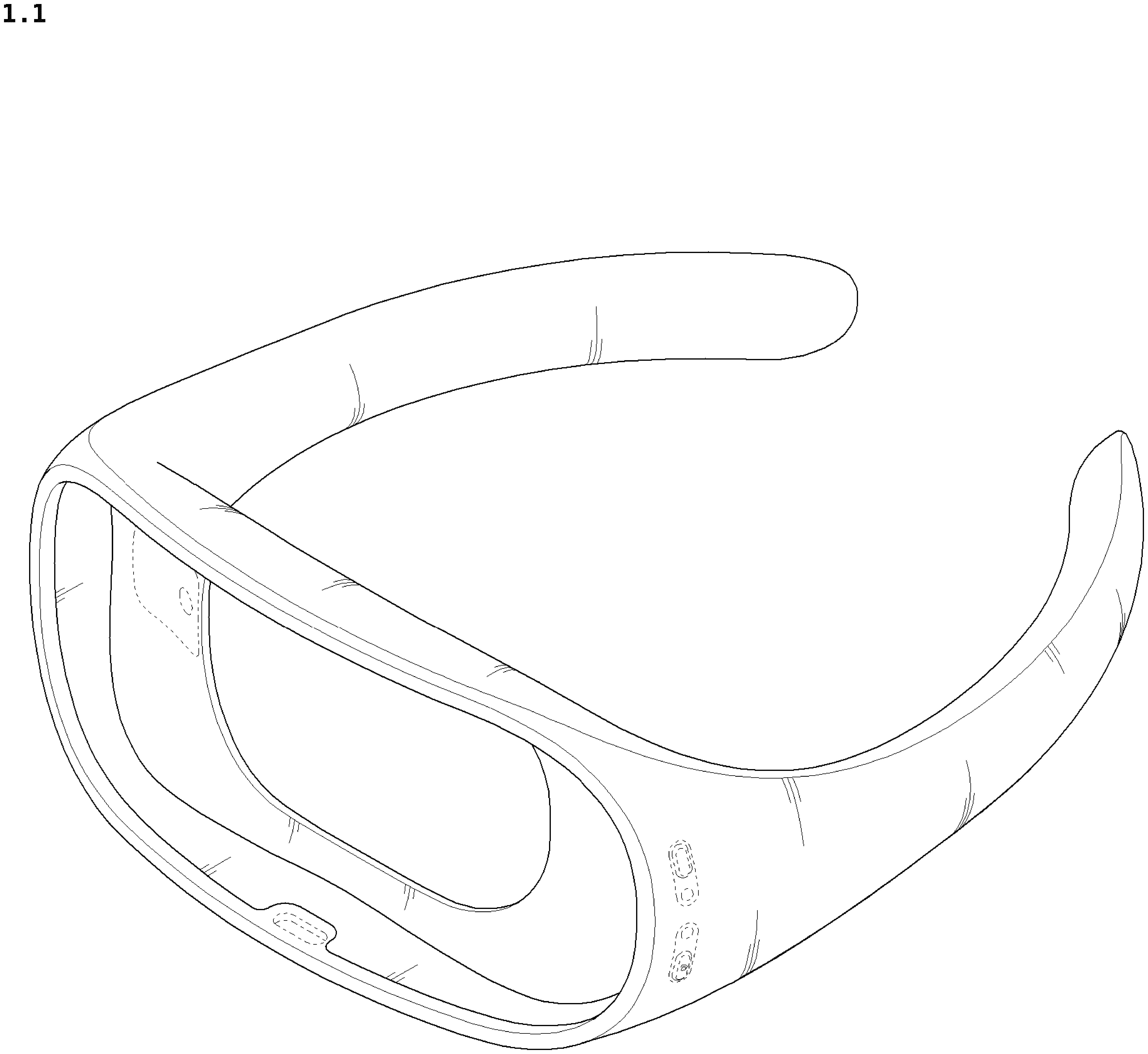 Patent USD1076038 Figure 1 – Neckband for wearable air conditioner