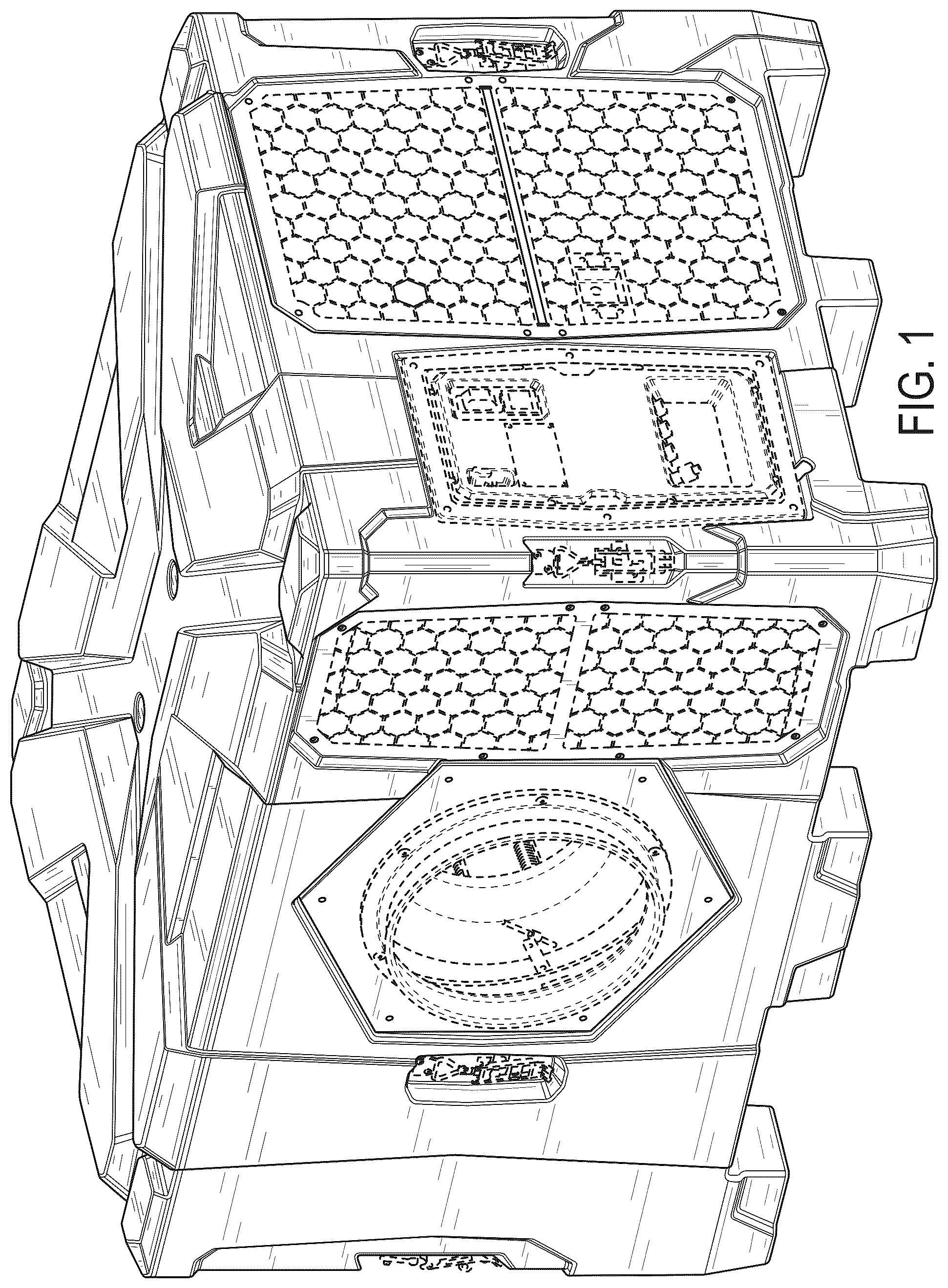 Patent USD1076040 — Ruggedized environmental control unit — Figure 1