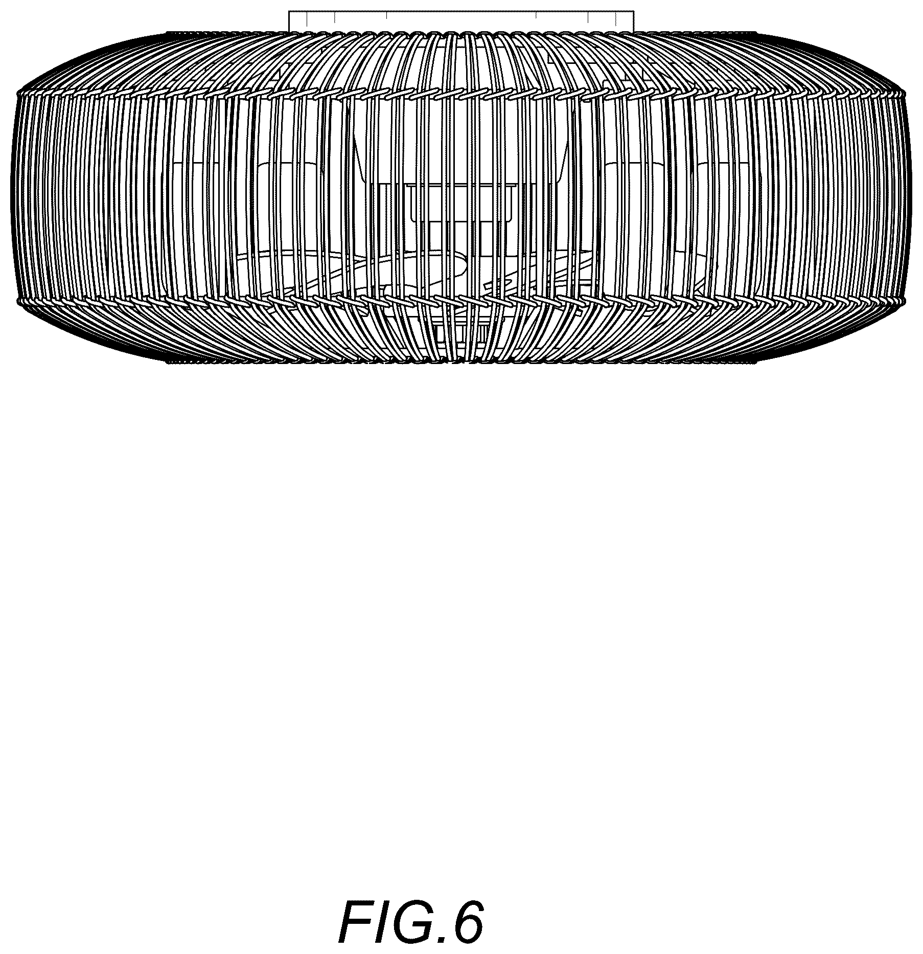 Patent USD1076051 Figure 6 – Ceiling fan with light