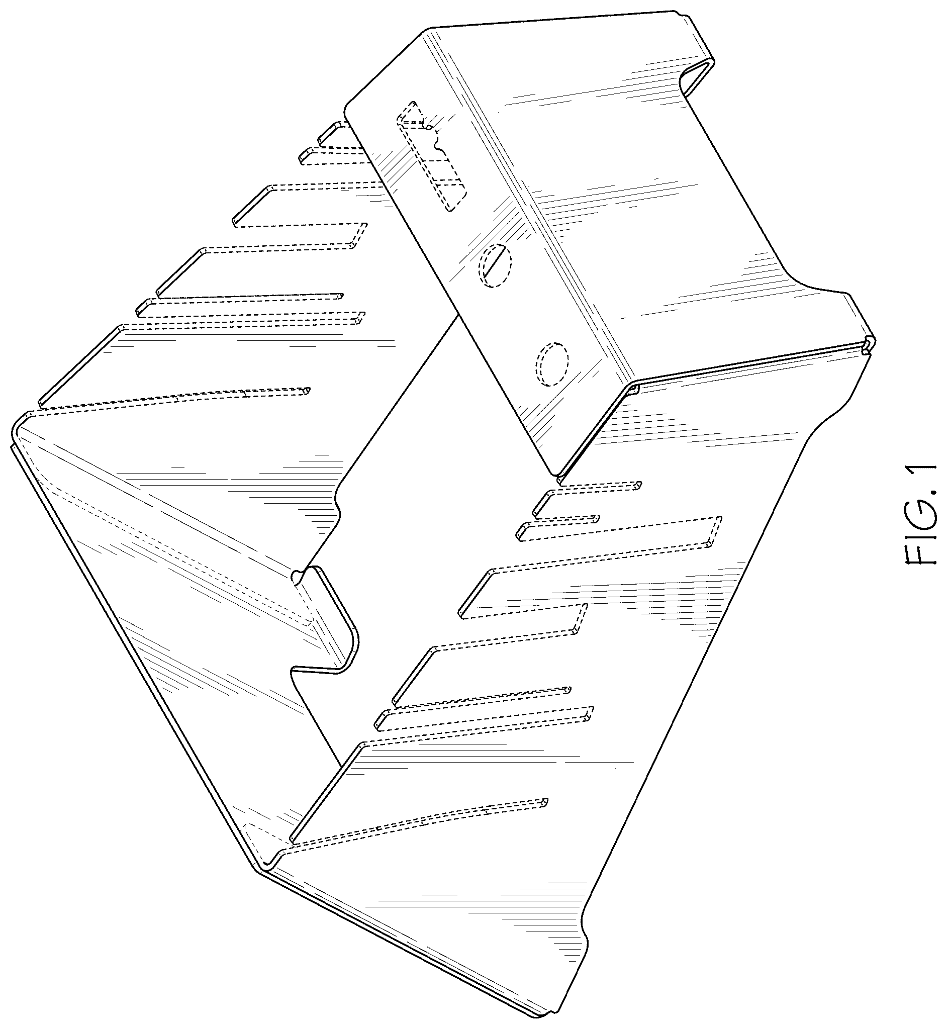 Patent USD1076054 Figure 1 – Fire pit accessory storage caddy