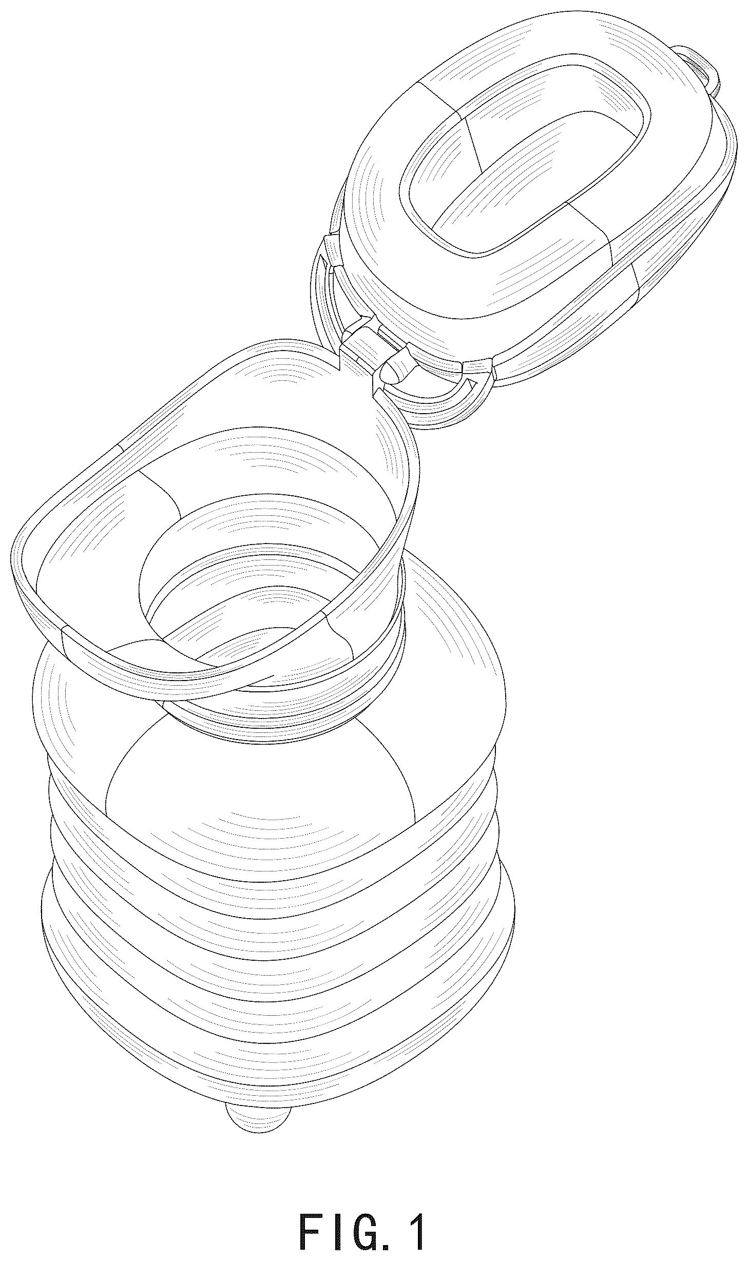 Patent USD1076070 Figure 1 – Emergency urine bottle
