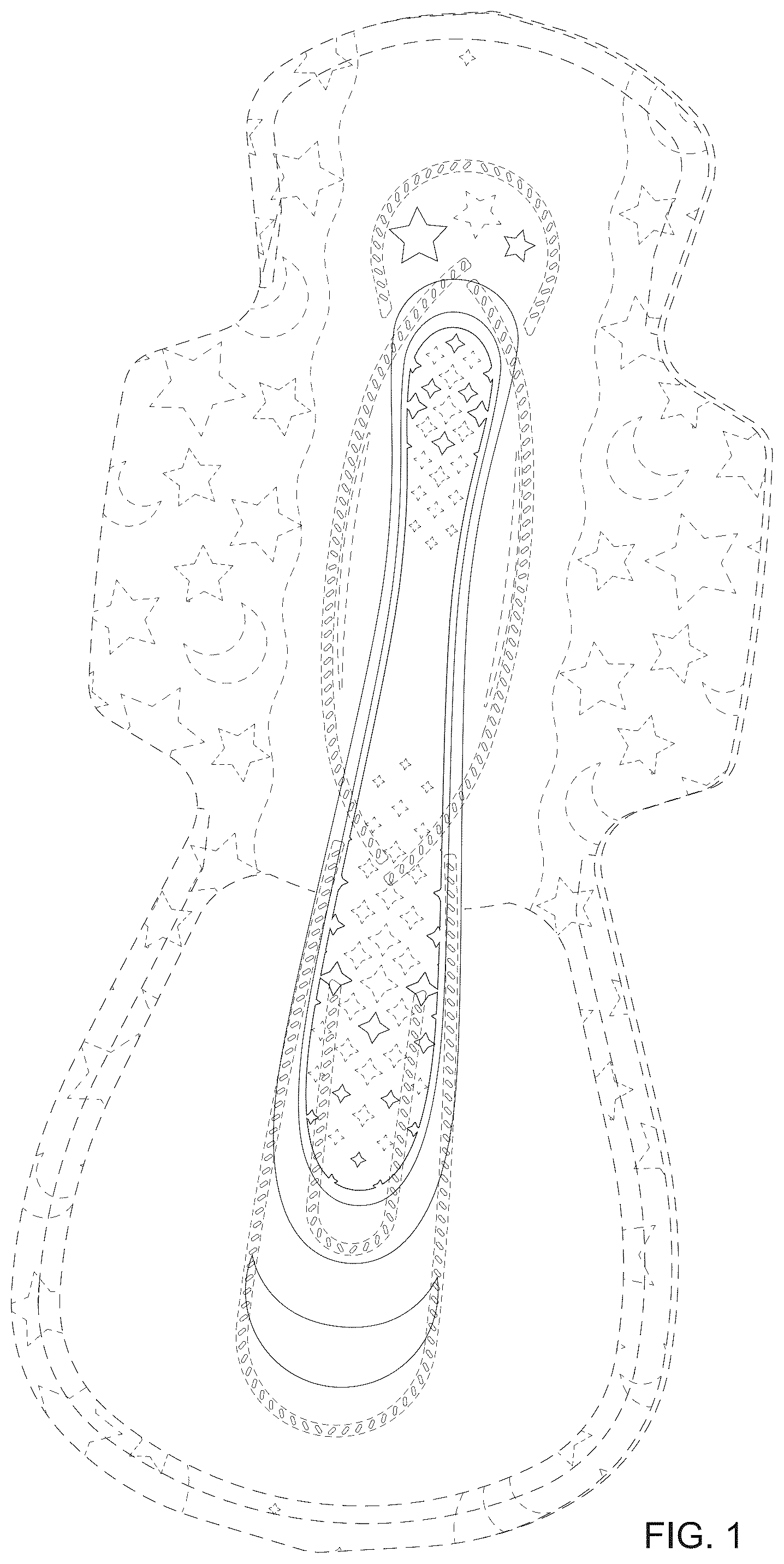 Patent USD1076072 — Absorbent article — Figure 1