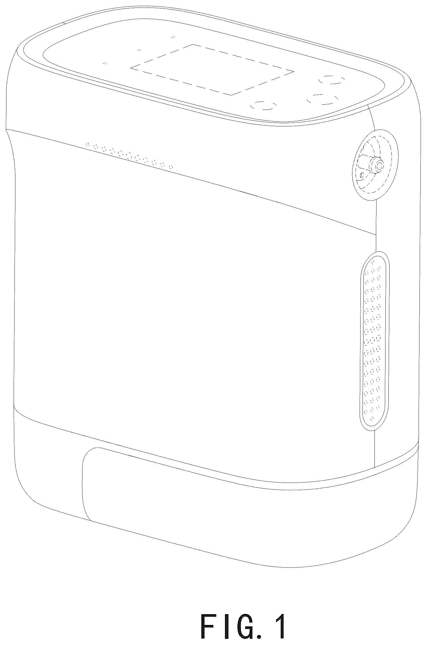 Patent USD1076098 — Portable oxygen concentrator — Figure 1
