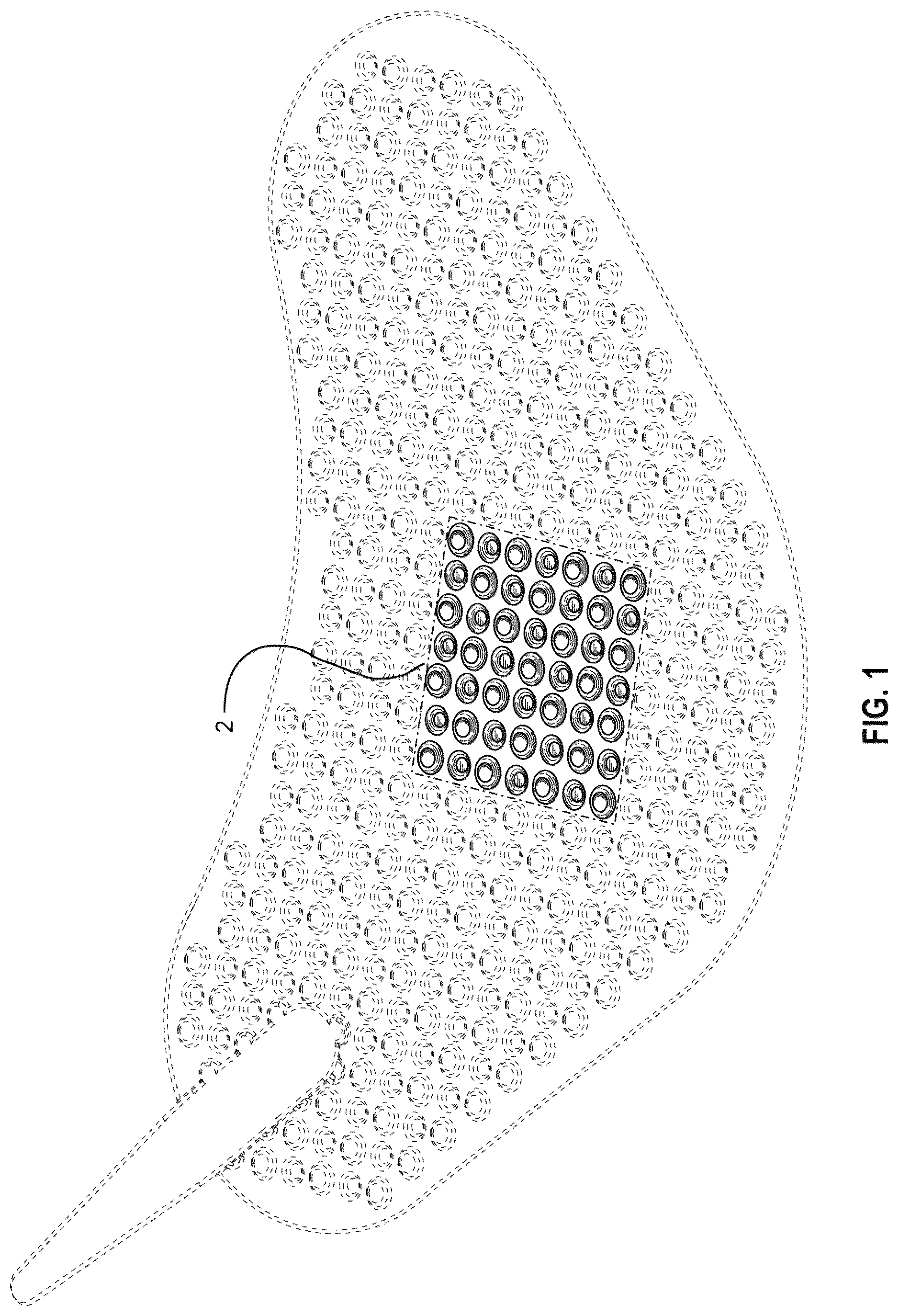 Patent USD1076109 — Medical protective shield with surface pattern — Figure 1