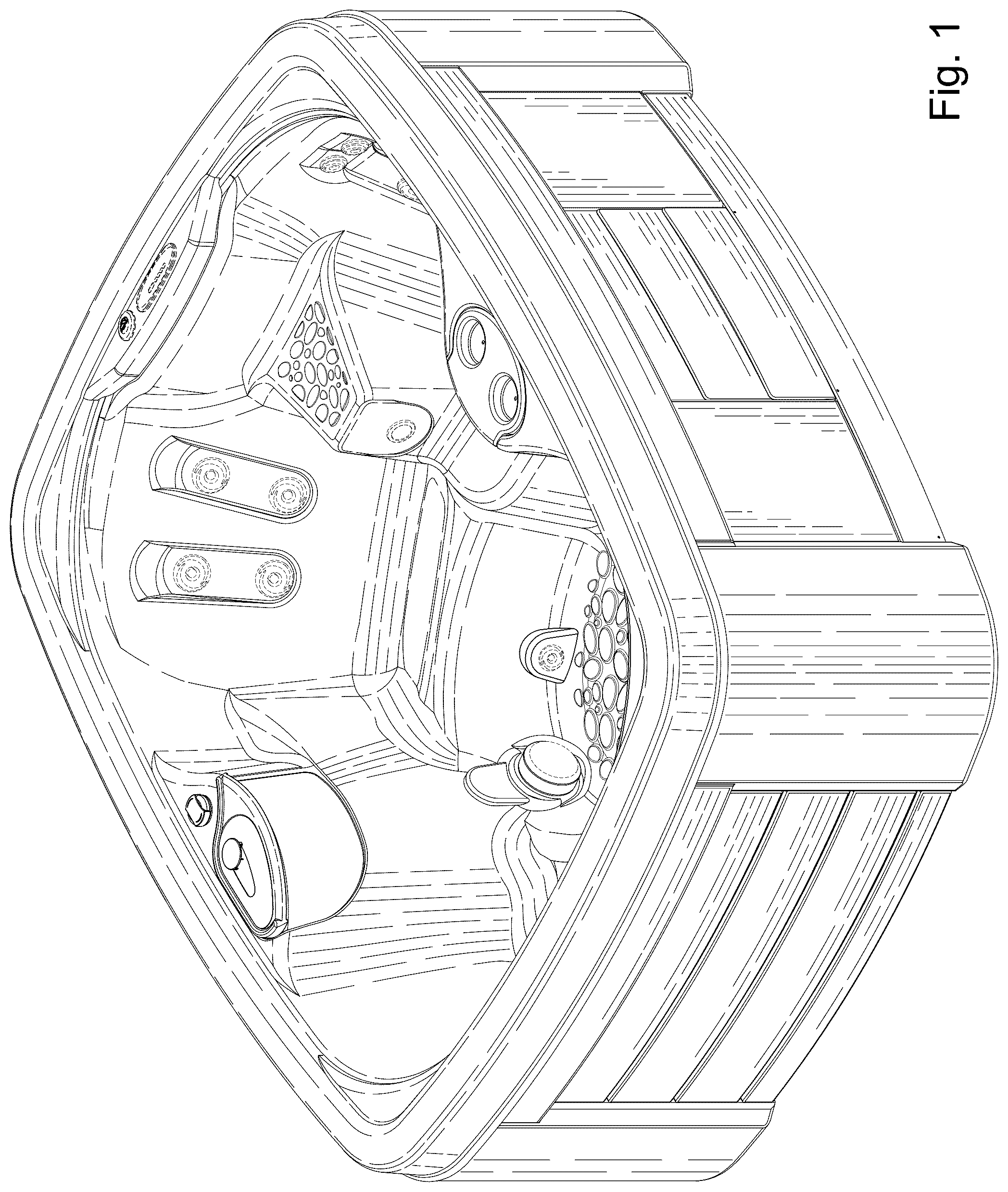 Patent USD1076123 Figure 1 – Spa