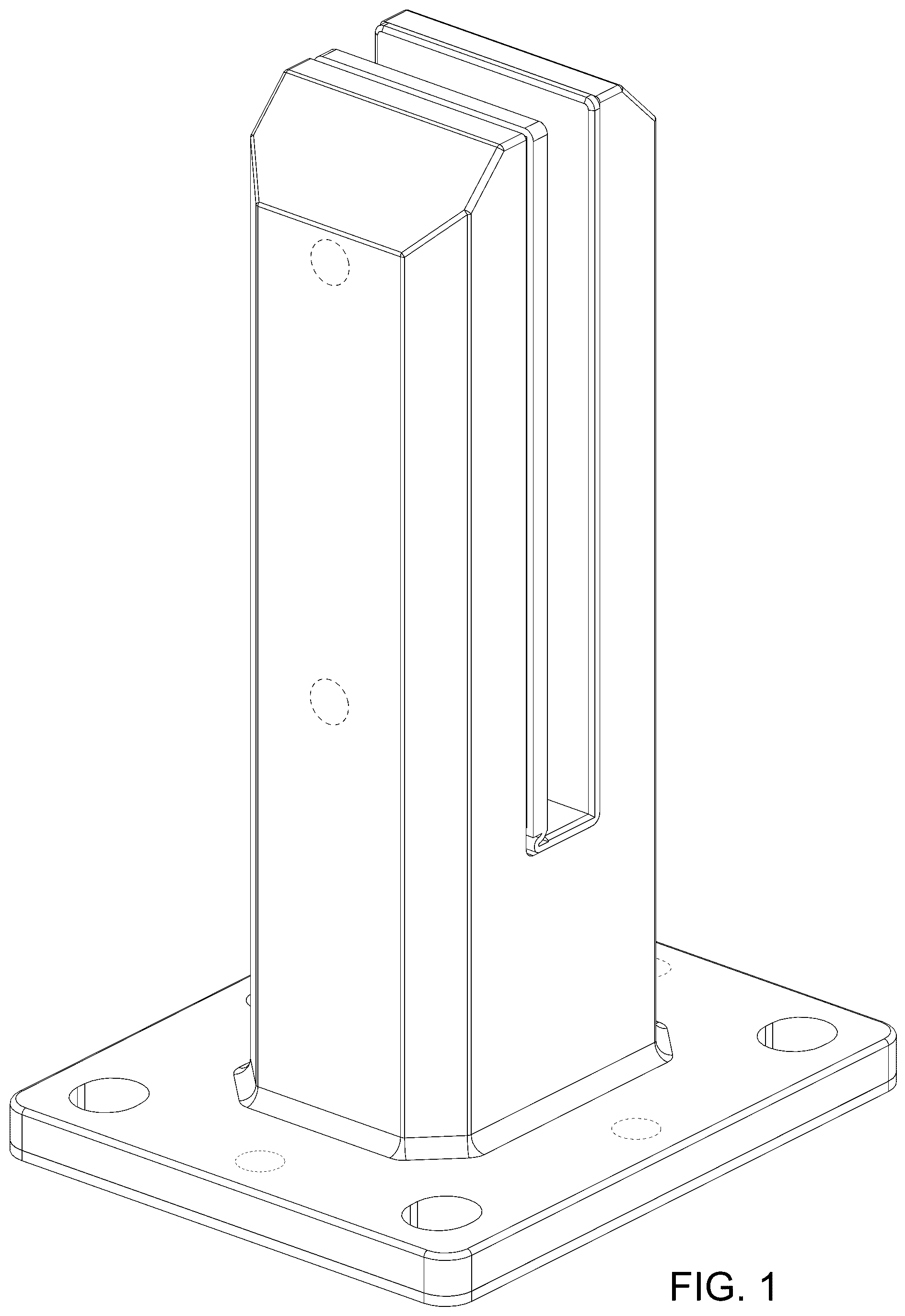 Patent USD1076145 — Spigot for a glass railing system — Figure 1