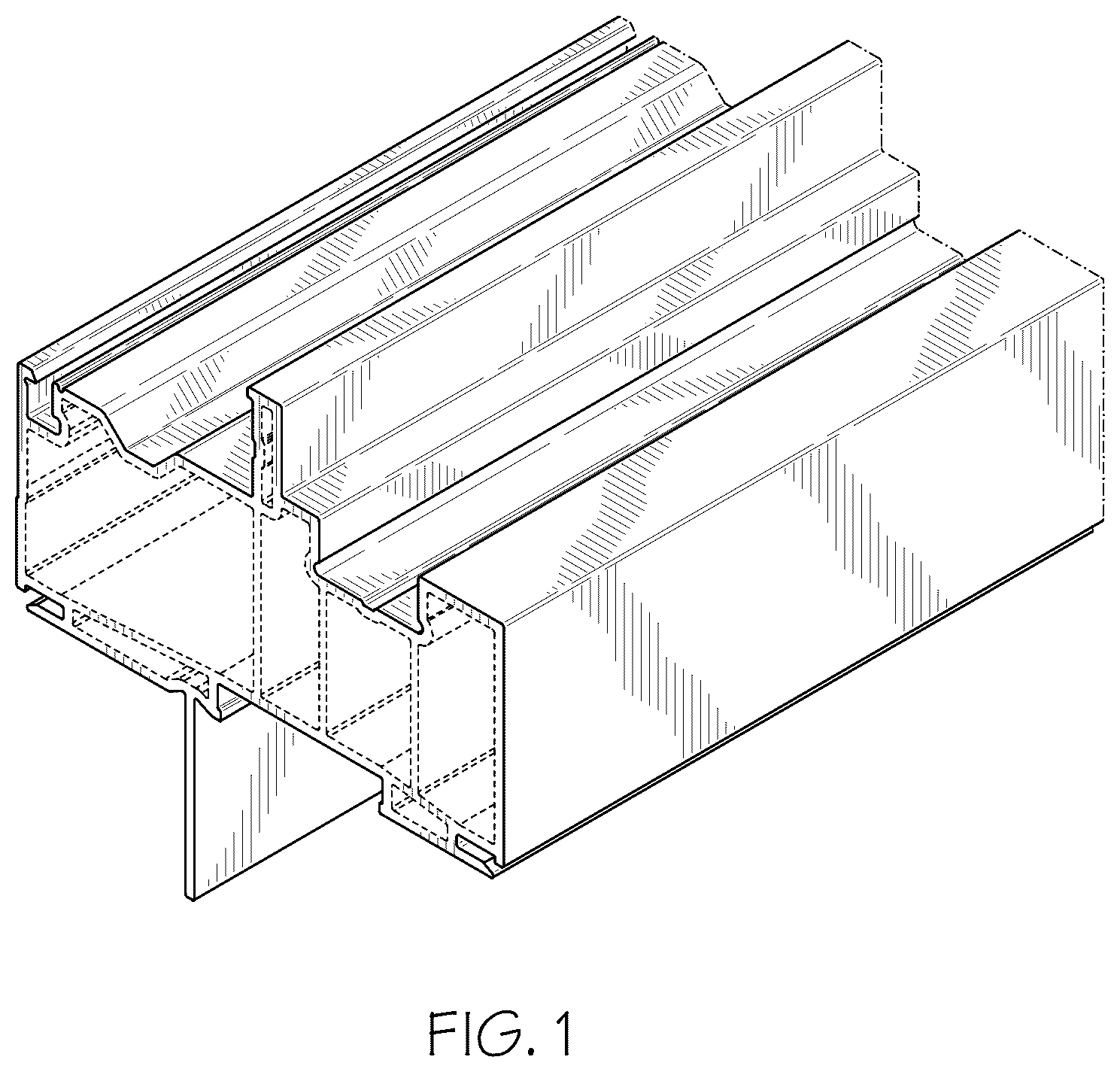 Patent USD1076147 — Window frame extrusion — Figure 1