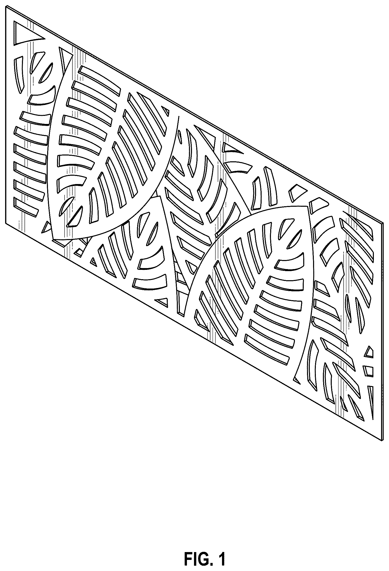 Patent USD1076150 — Decorative screen panel — Figure 1