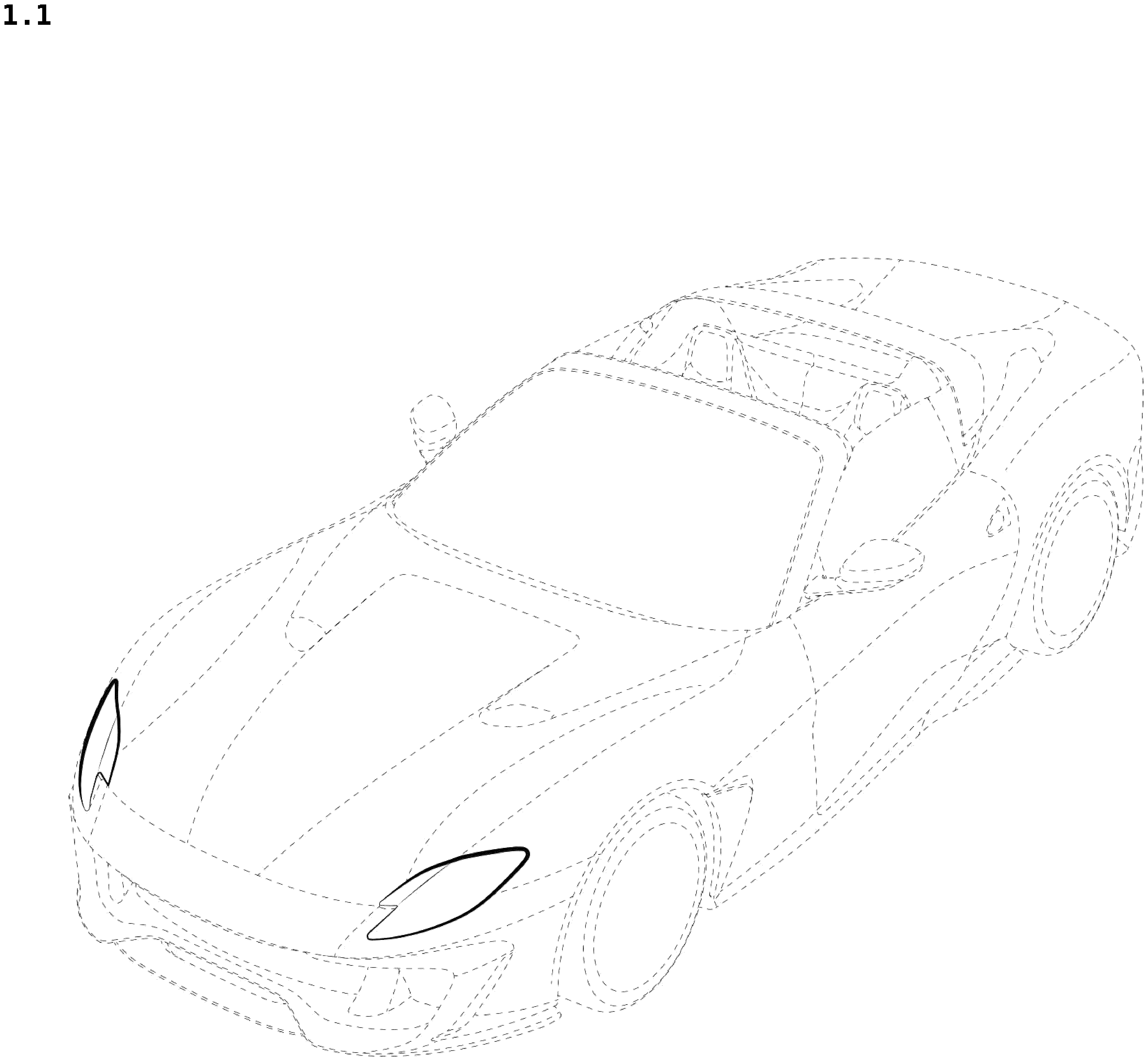 Patent USD1076164 — Set of car headlights — Figure 1