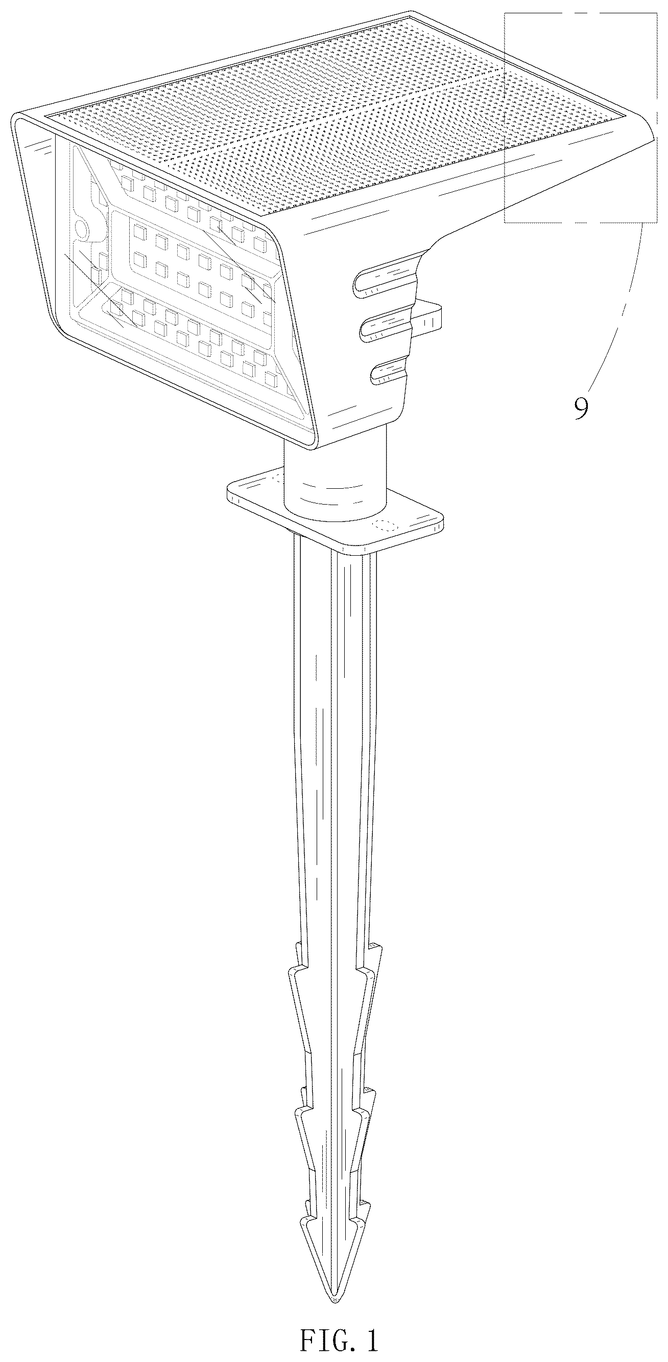 Patent USD1076178 — Solar lamp — Figure 1