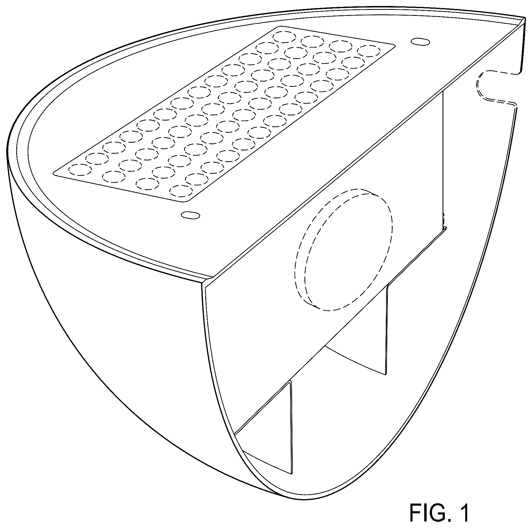 Patent USD1076189 — Semi-spherical lamp — Figure 1