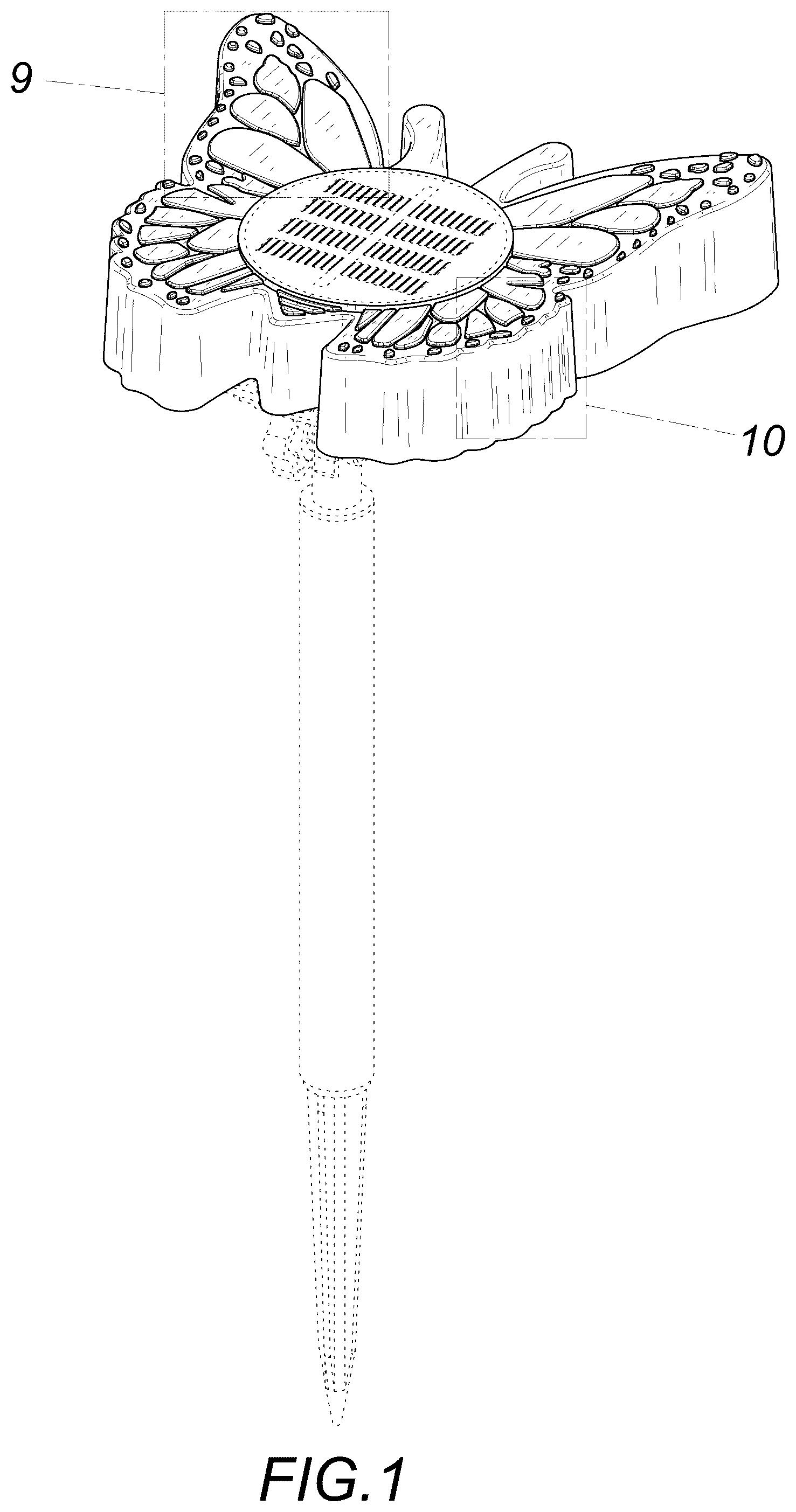 Patent USD1076195 — Solar light — Figure 1