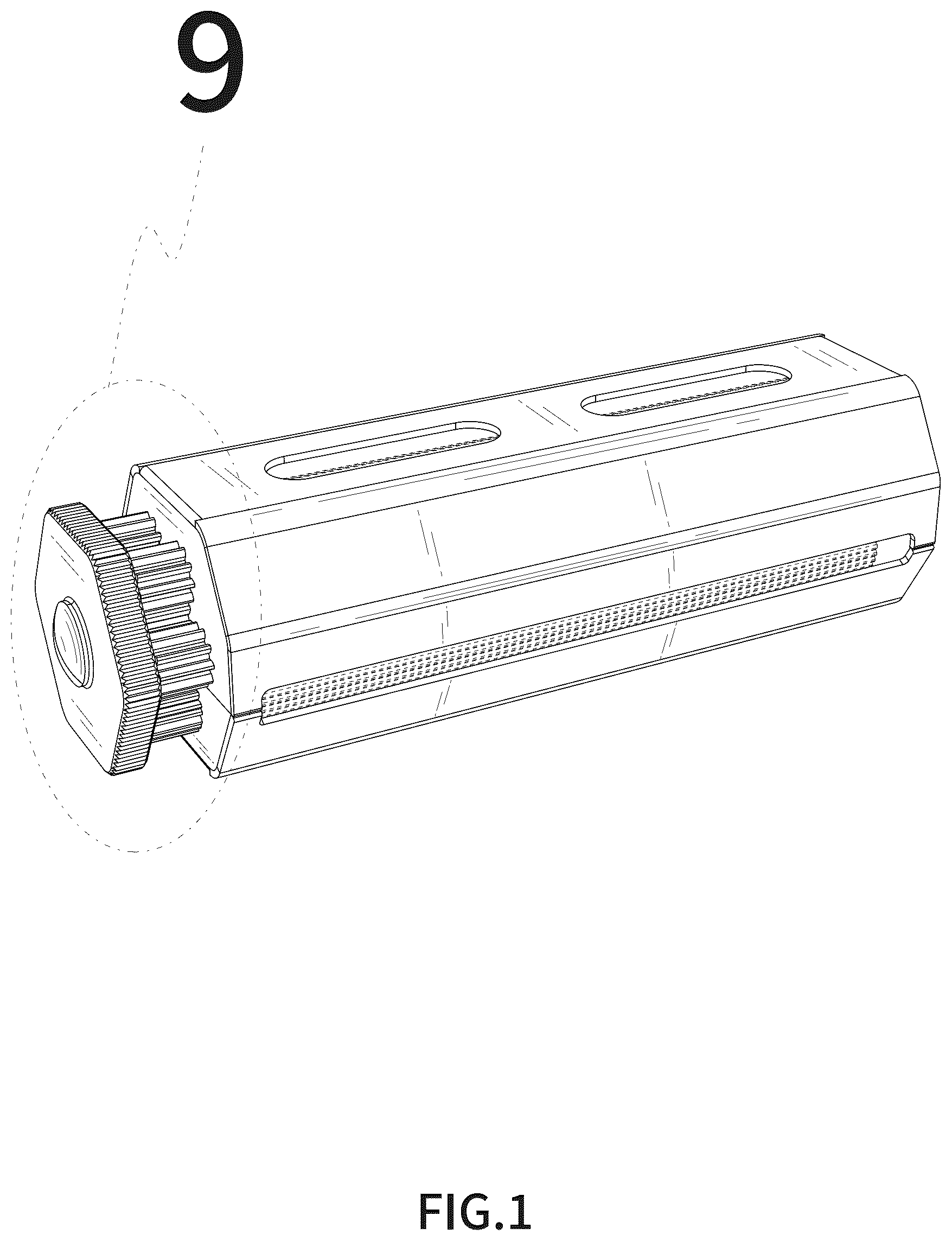 Patent USD1076214 Figure 1 – Cigarette rolling machine