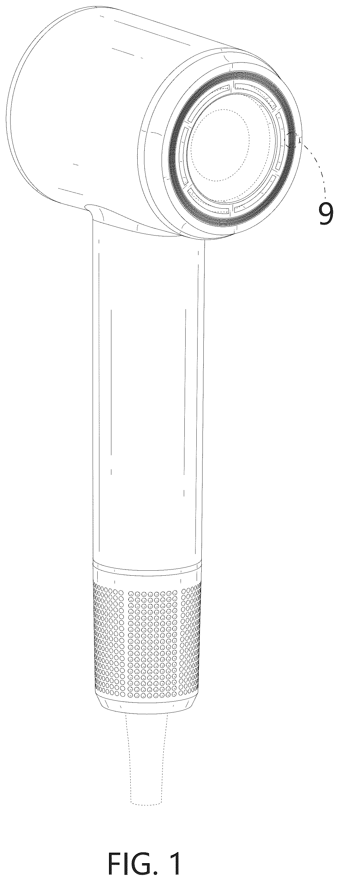 Patent USD1076222 — Hair dryer — Figure 1
