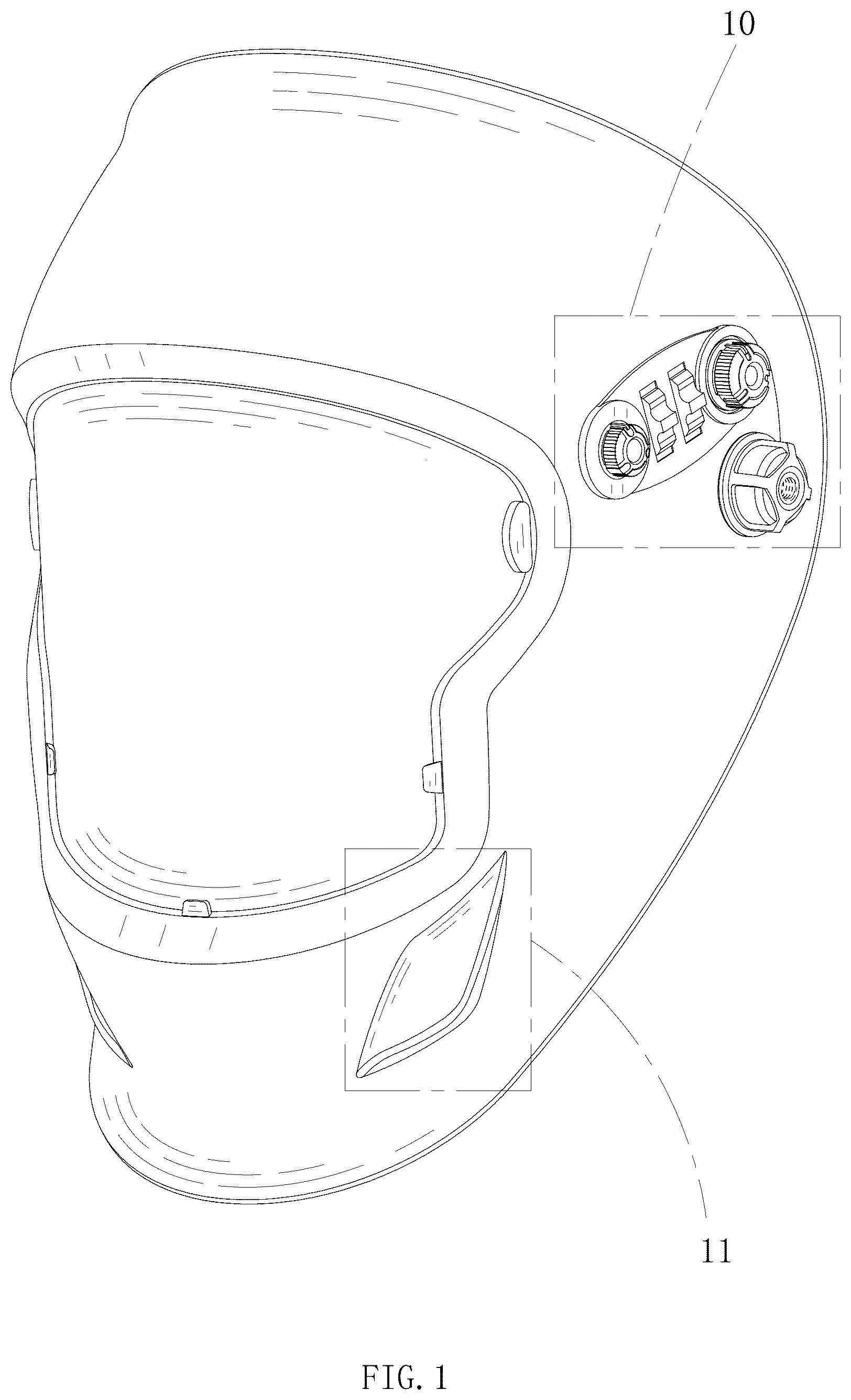 Patent USD1076237 — Welding helmet — Figure 1