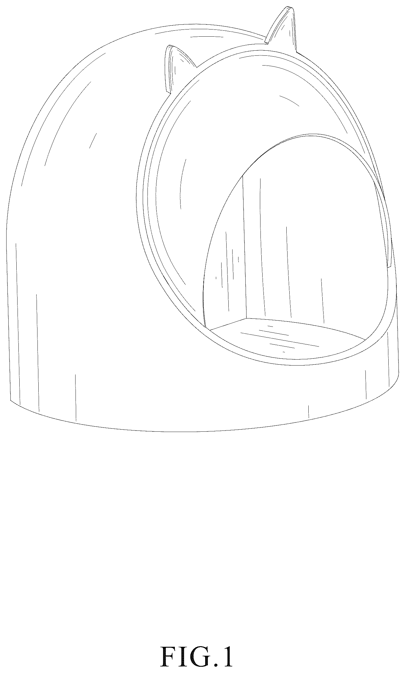Patent USD1076246 Figure 1 – Pet bed