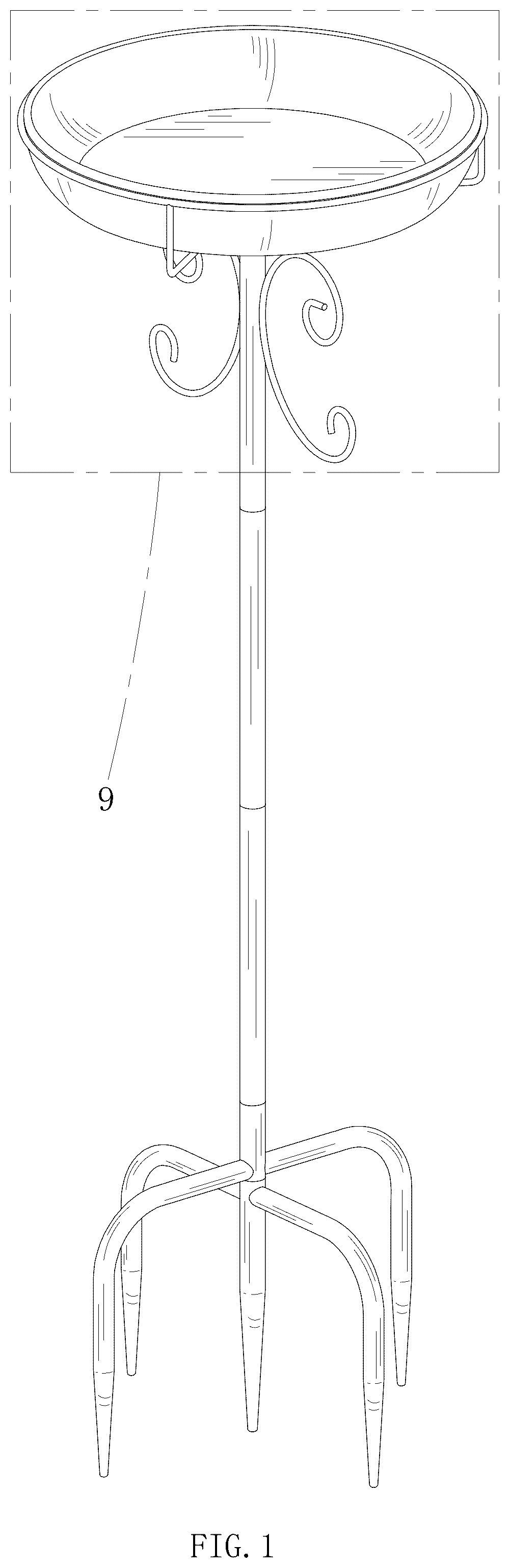 Patent USD1076250 — Bird bath — Figure 1