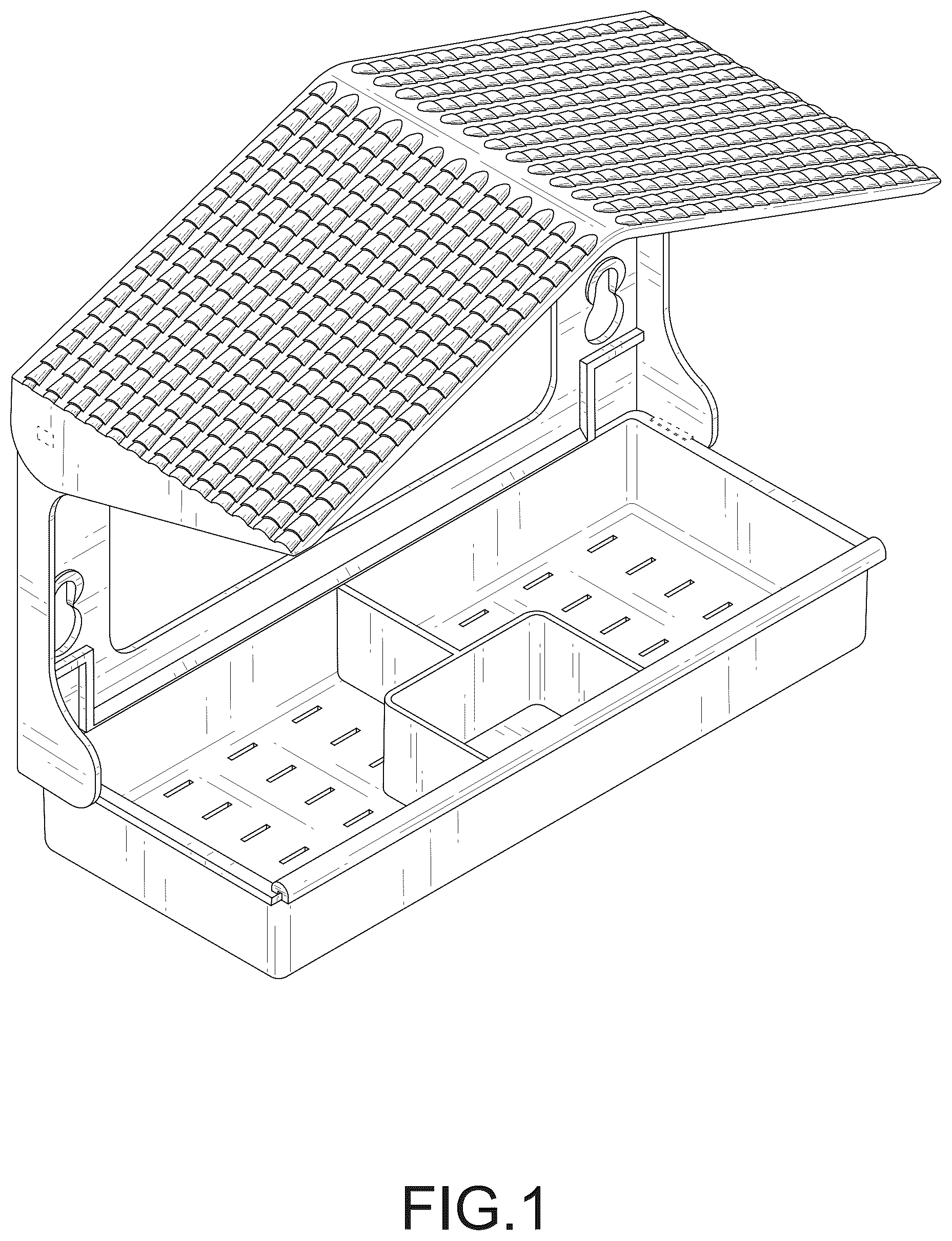 Patent USD1076258 Figure 1 – Bird feeder