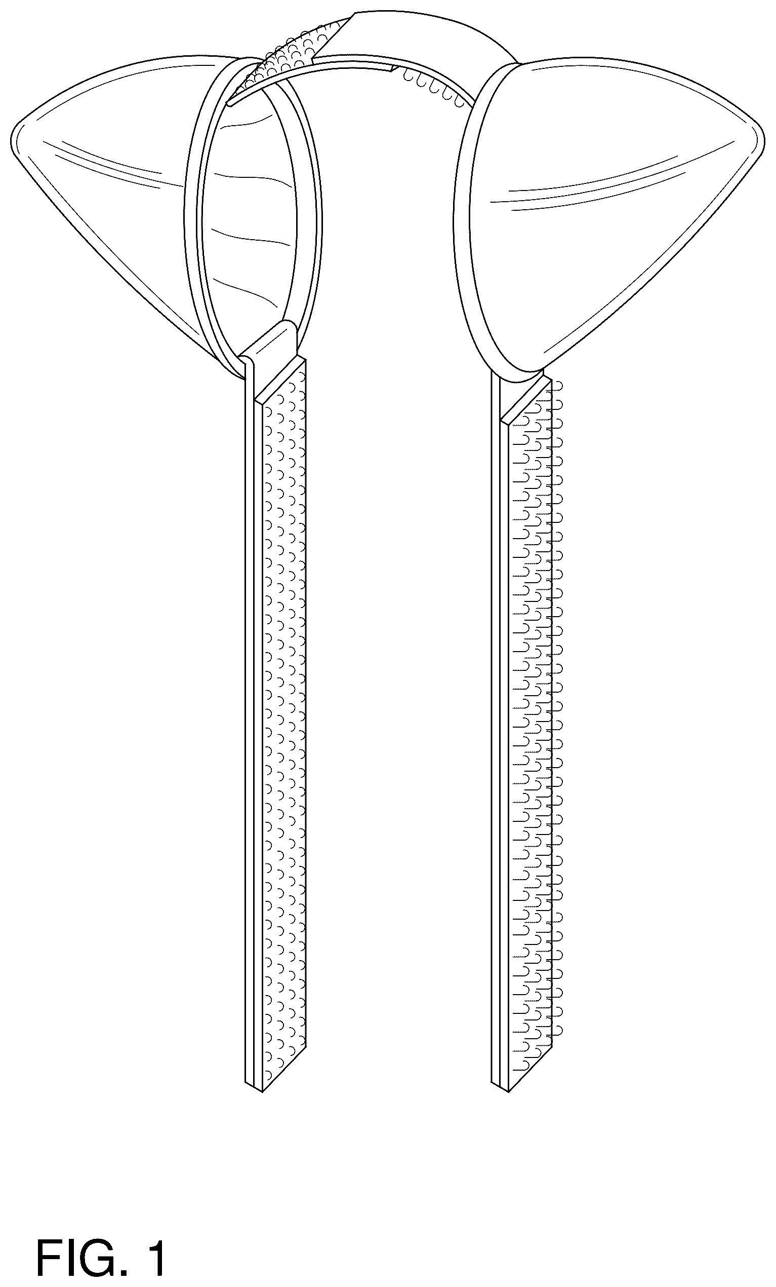Patent USD1076268 — Protective ear covering for animals — Figure 1