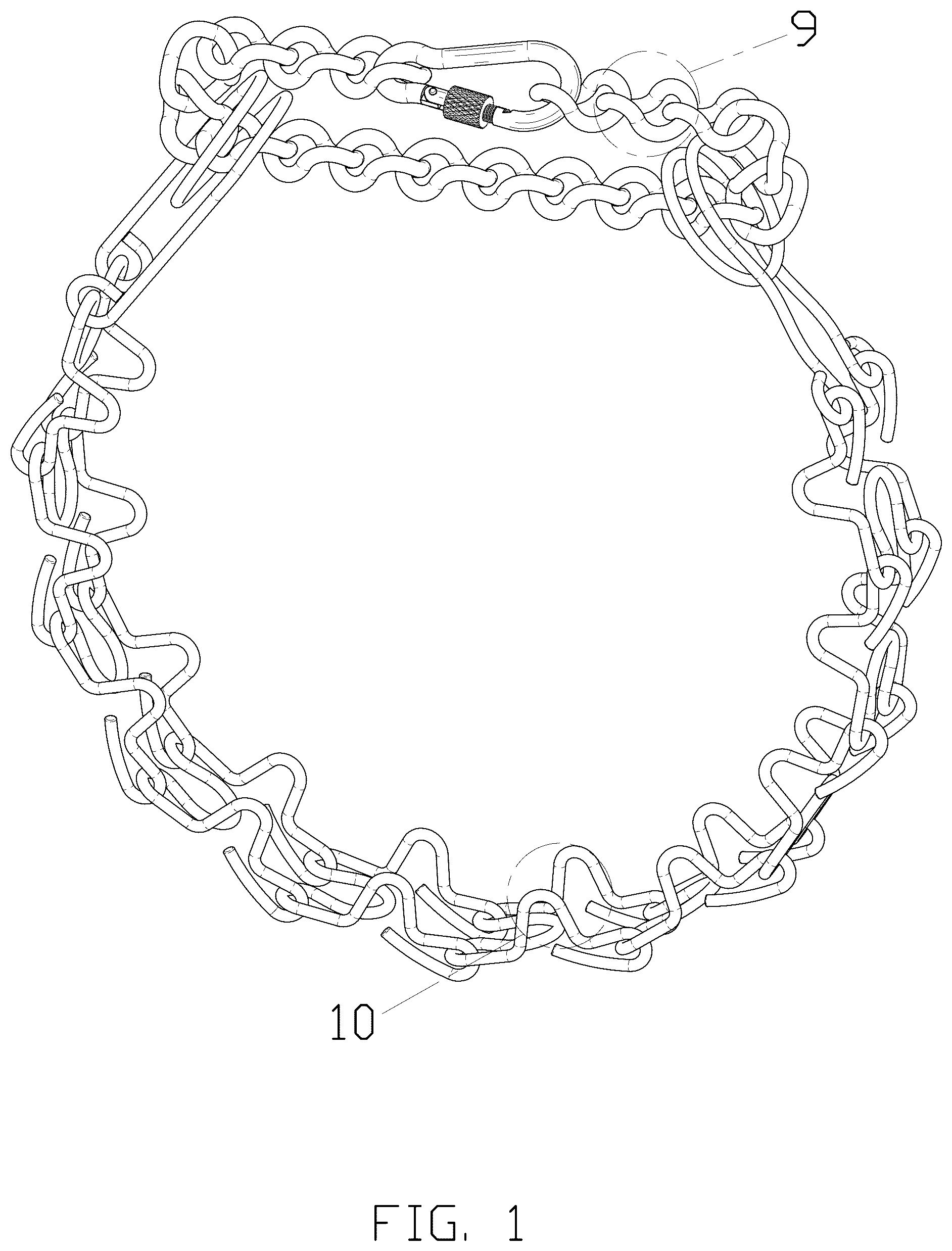 Patent USD1076270 Figure 1 – Pet collar