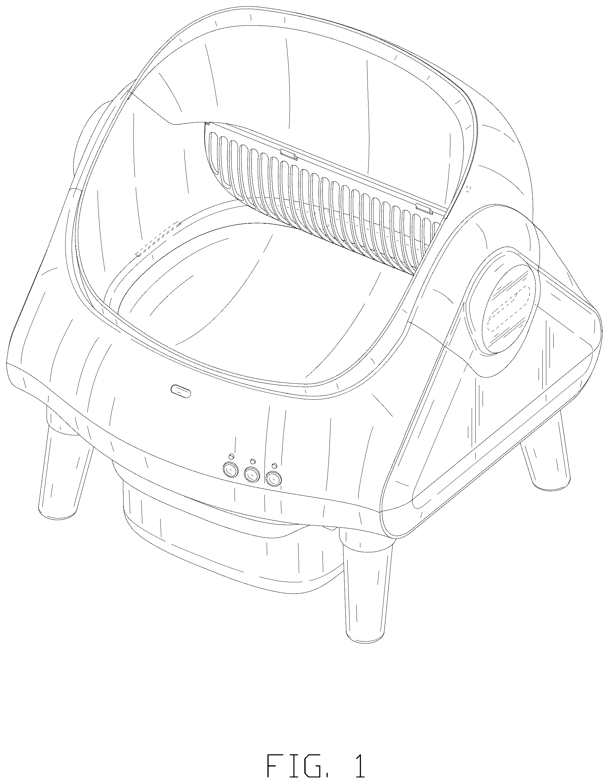 Patent USD1076281 Figure 1 – Litter box
