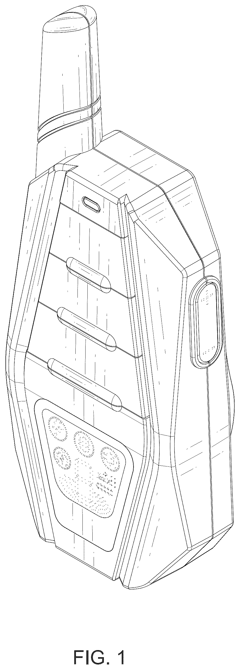 Patent USD1076288 Figure 1 – Remote control for dog training collar device