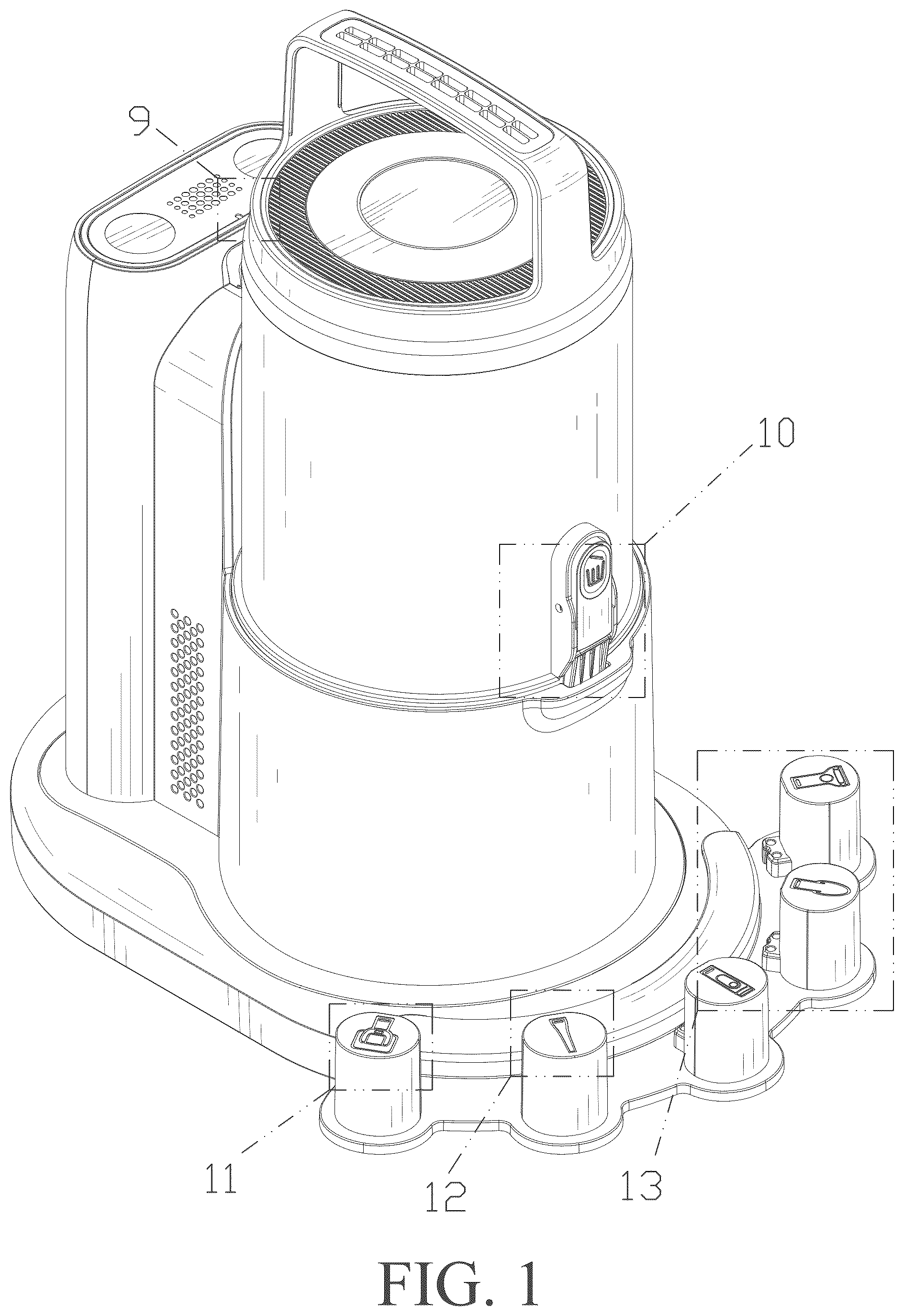 Patent USD1076295 Figure 1 – Vacuum cleaner