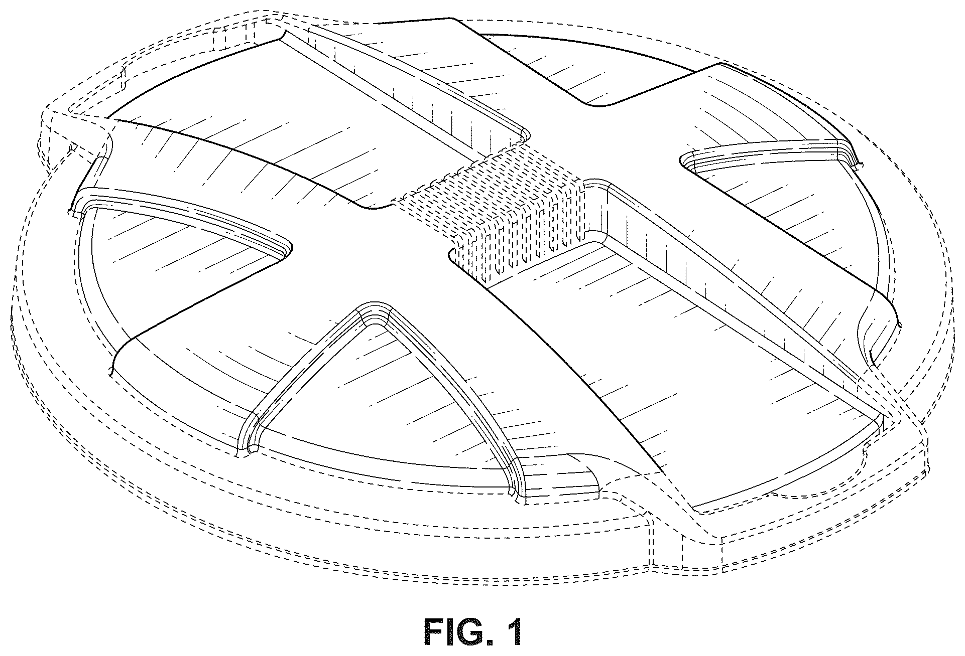 Patent USD1076309 — Lid for a trash receptacle — Figure 1