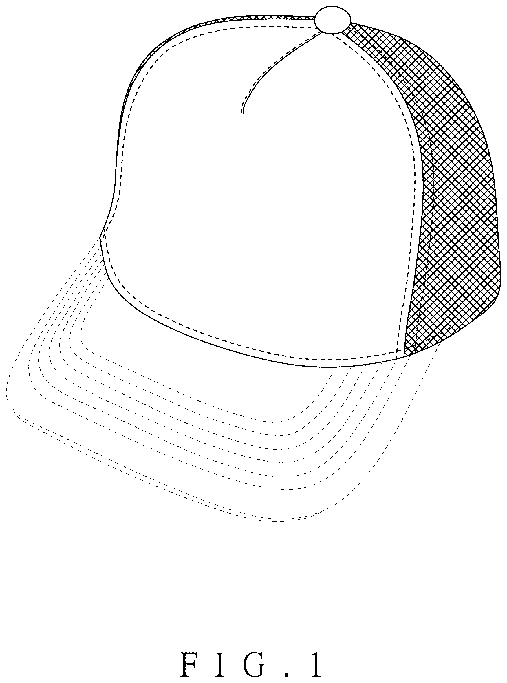 Patent USD1076344 — Mesh cap — Figure 1