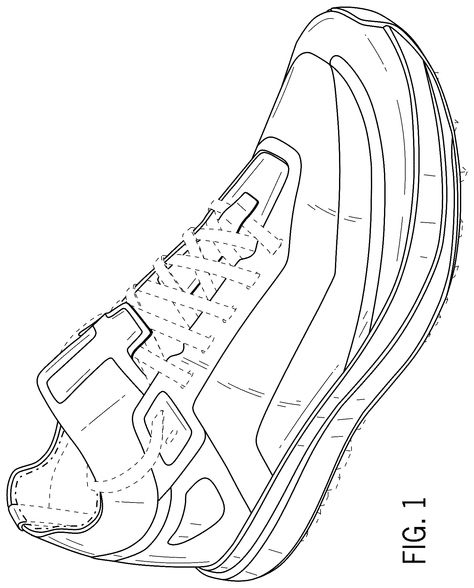 Patent USD1076350 Figure 1 – Footwear article