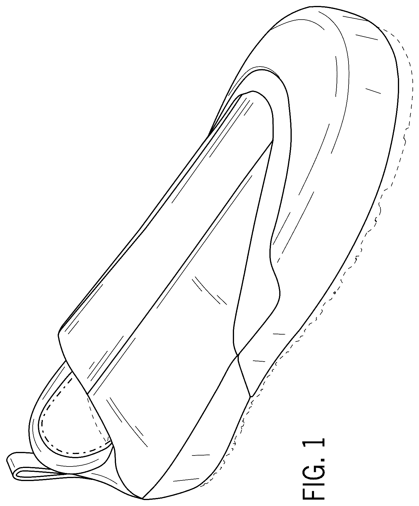 Patent USD1076351 — Footwear article — Figure 1