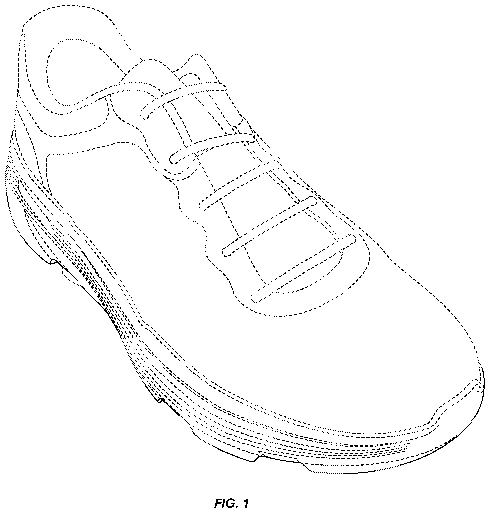 Patent USD1076383 — Shoe outsole bottom — Figure 1