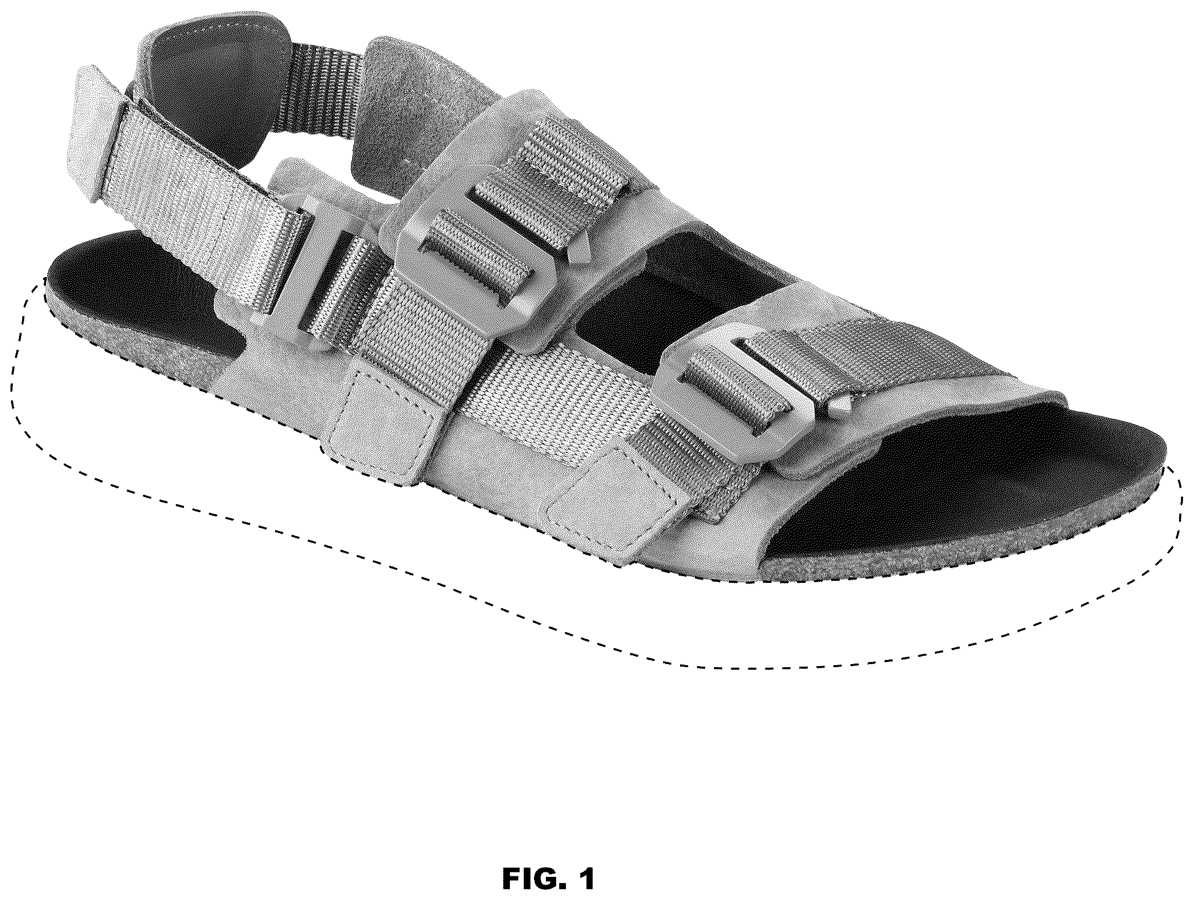 Patent USD1076390 Figure 1 – Sandal