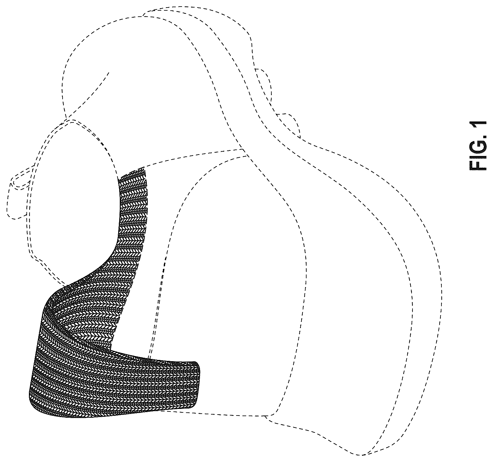 Patent USD1076393 — Shoe upper — Figure 1
