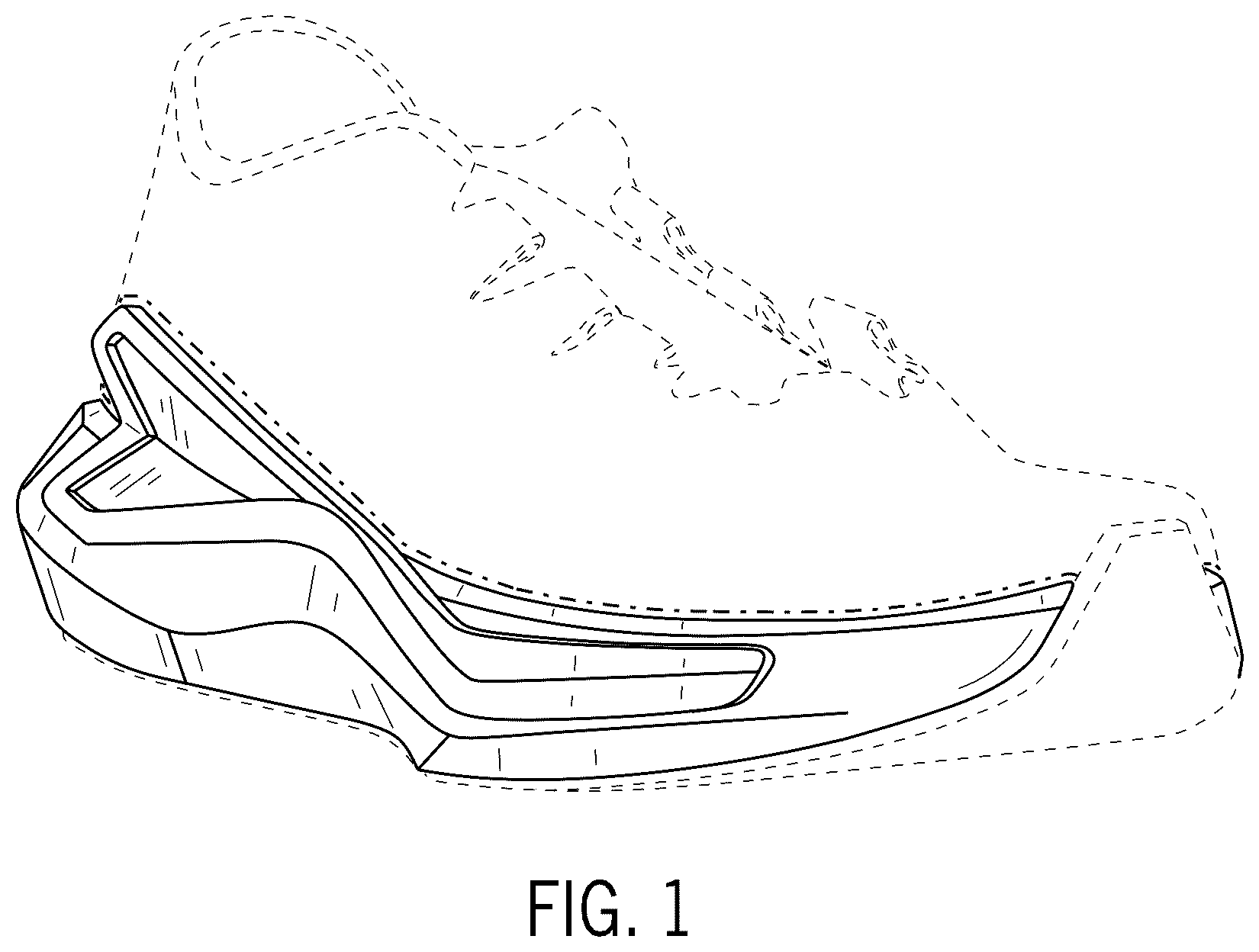 Patent USD1076401 — Footwear article — Figure 1