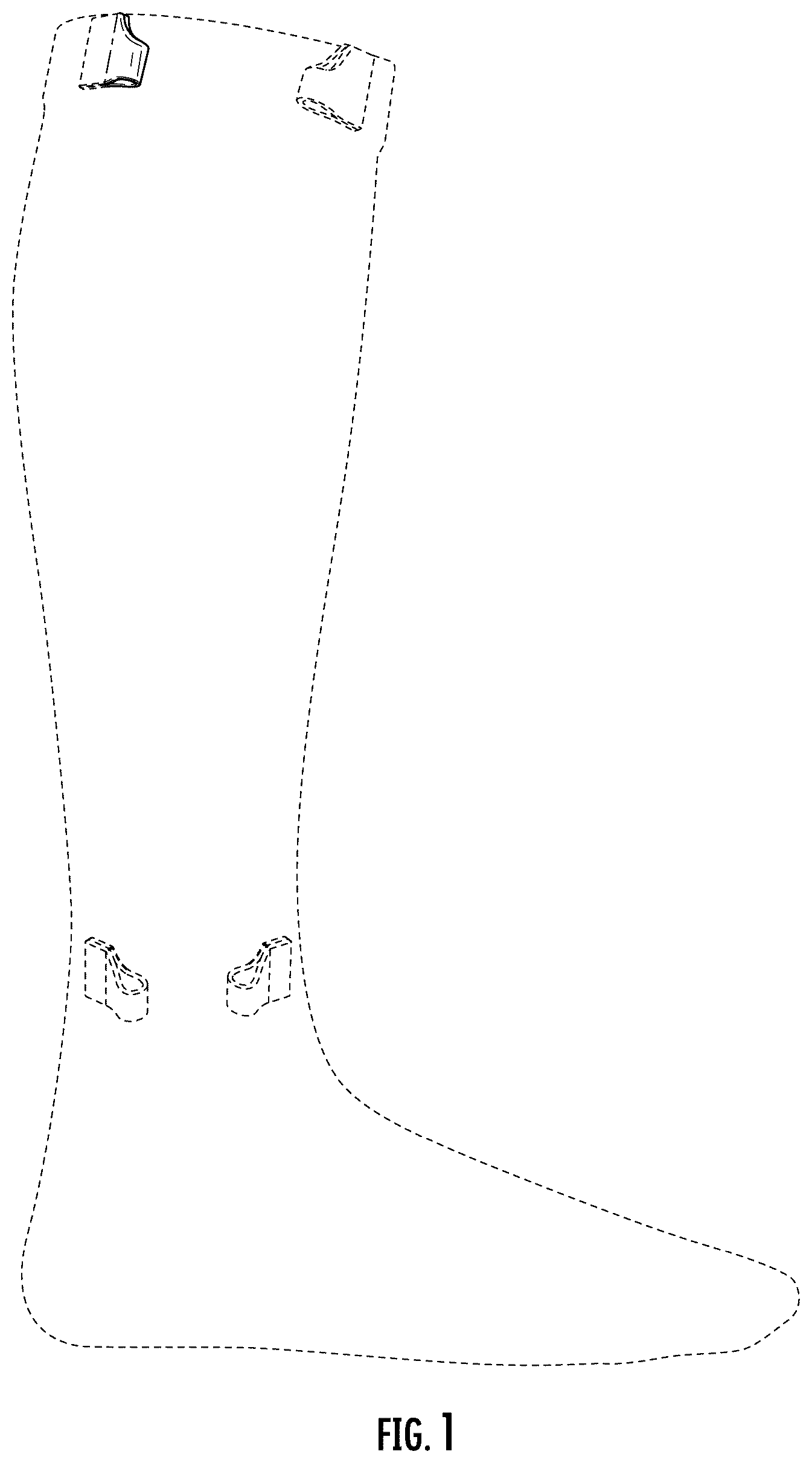 Patent USD1076402 Figure 1 – Loop for compression stocking