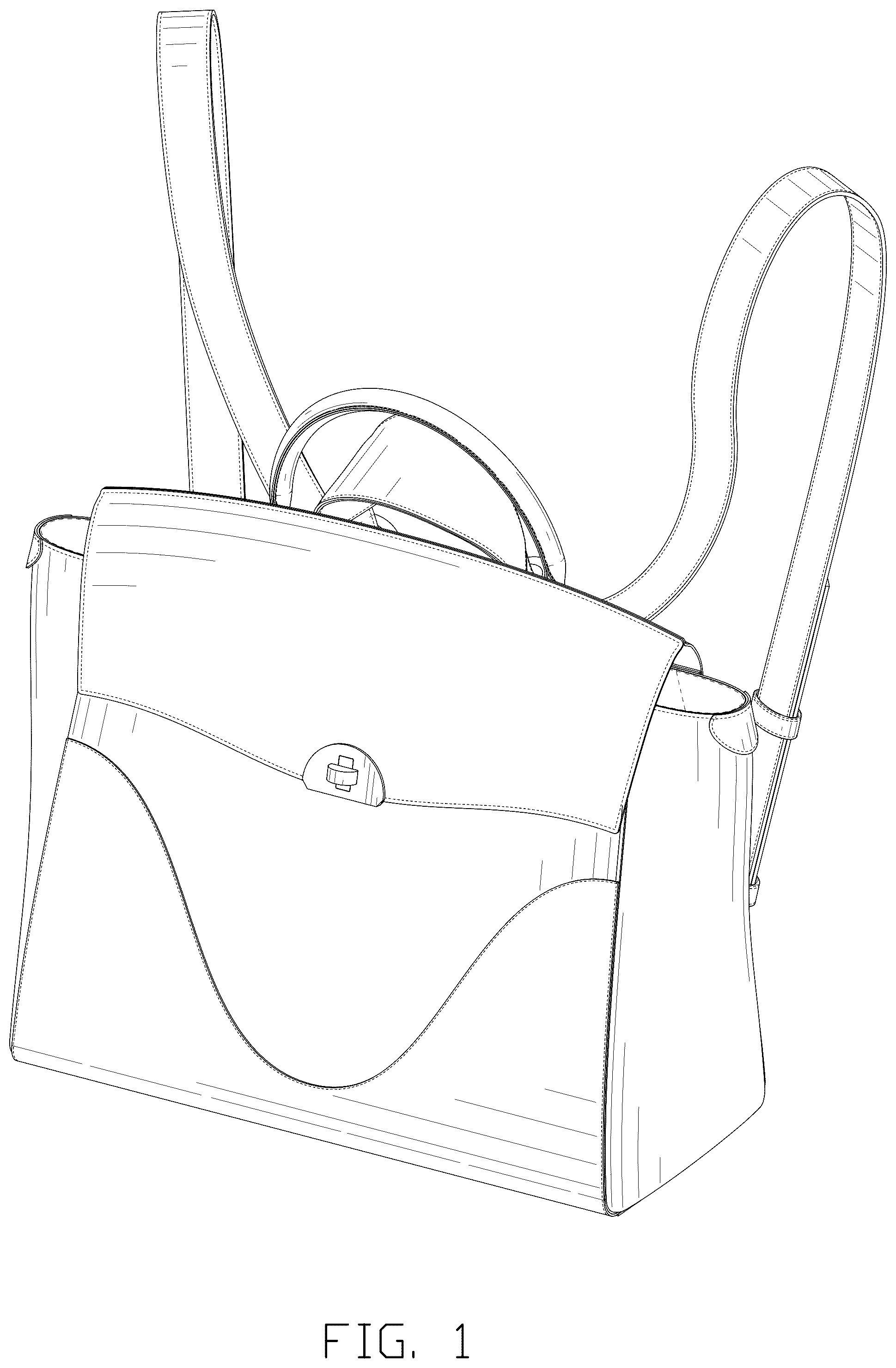 Patent USD1076415 Figure 1 – Back bag