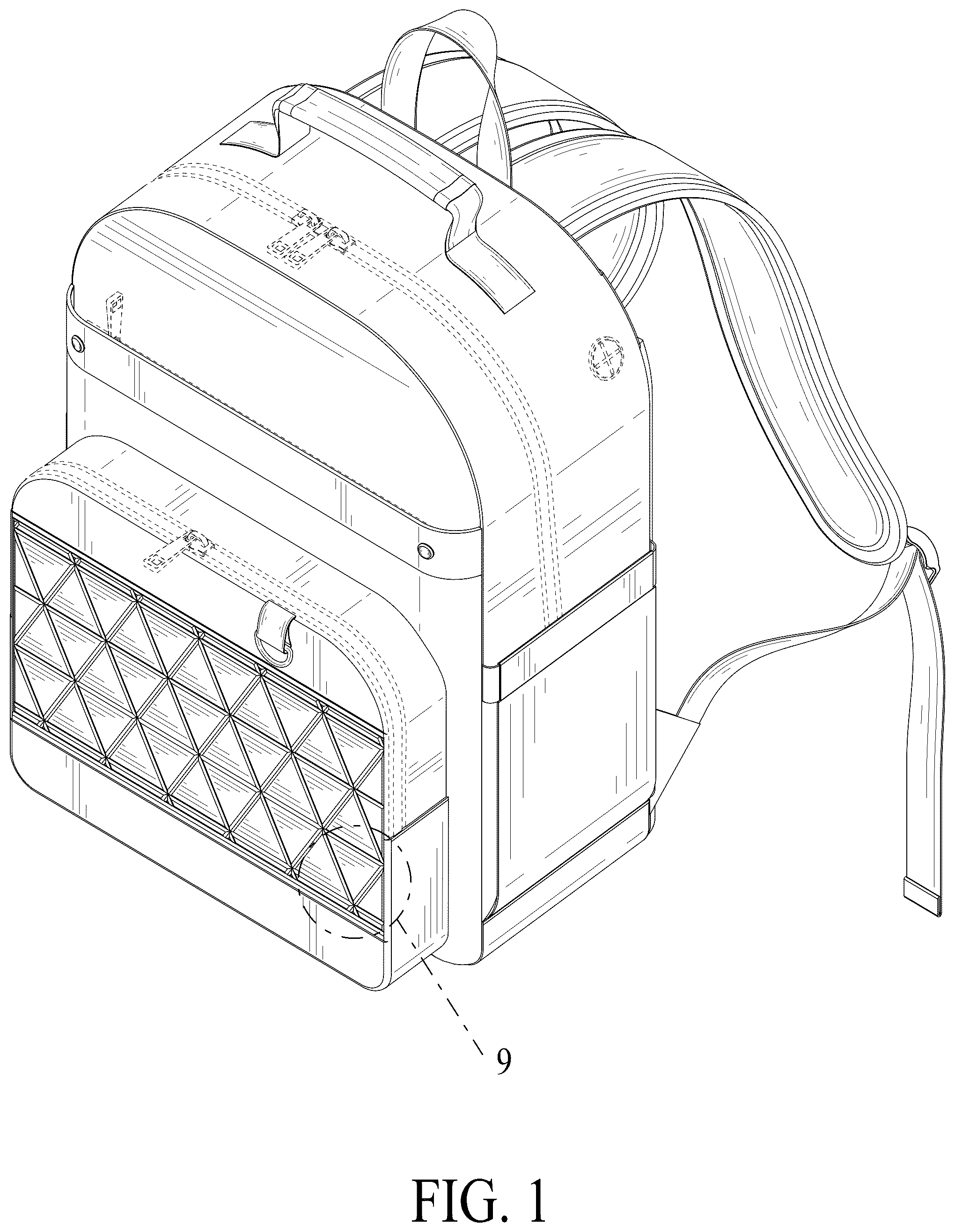 Patent USD1076419 Figure 1 – Backpack