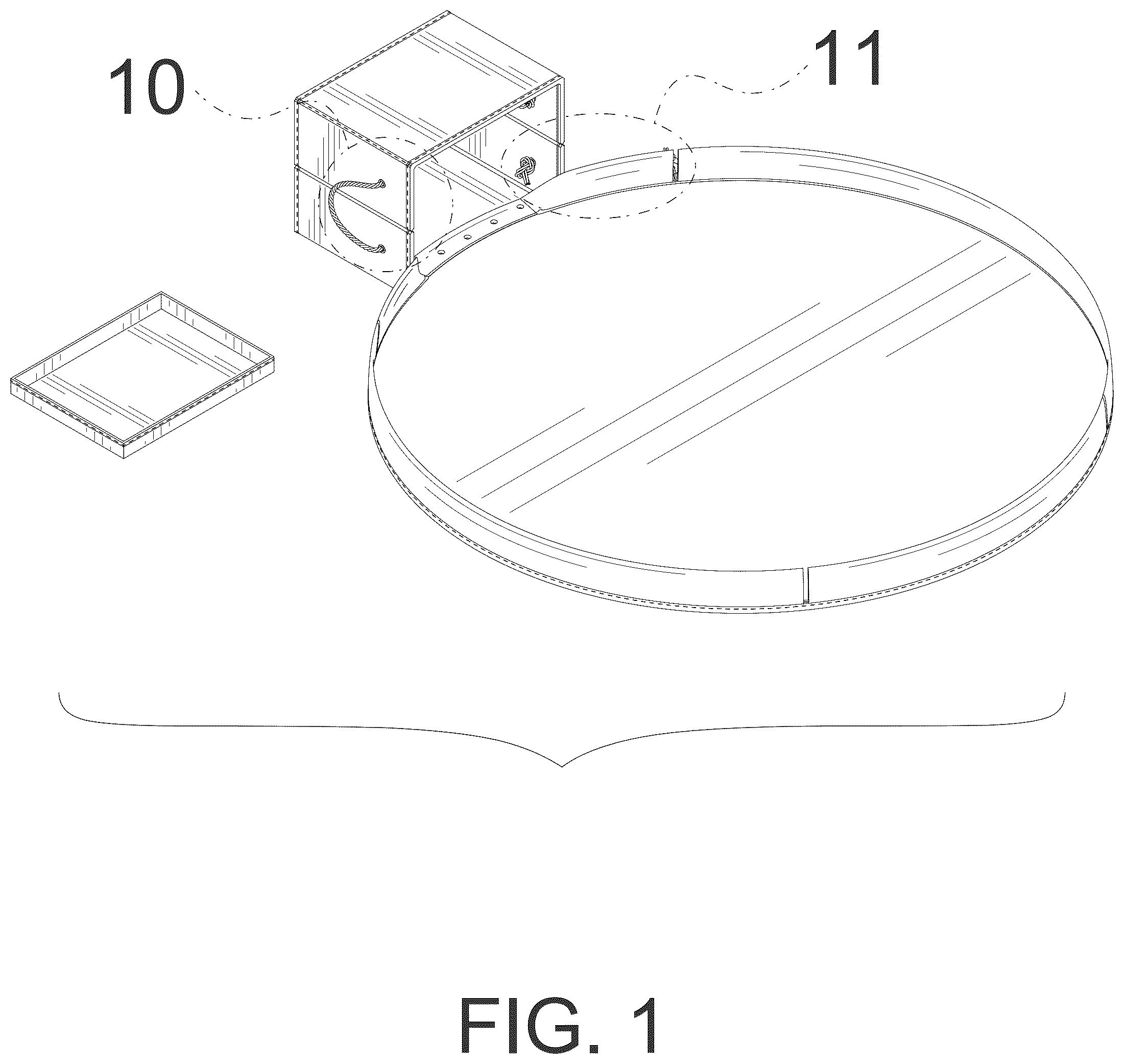 Patent USD1076429 Figure 1 – Toy storage box with play mat