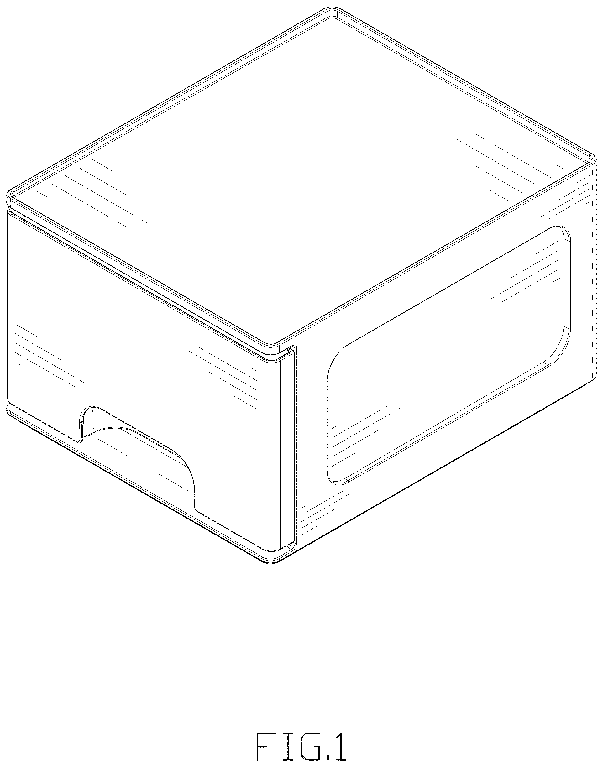 Patent USD1076441 Figure 1 – Drawer unit