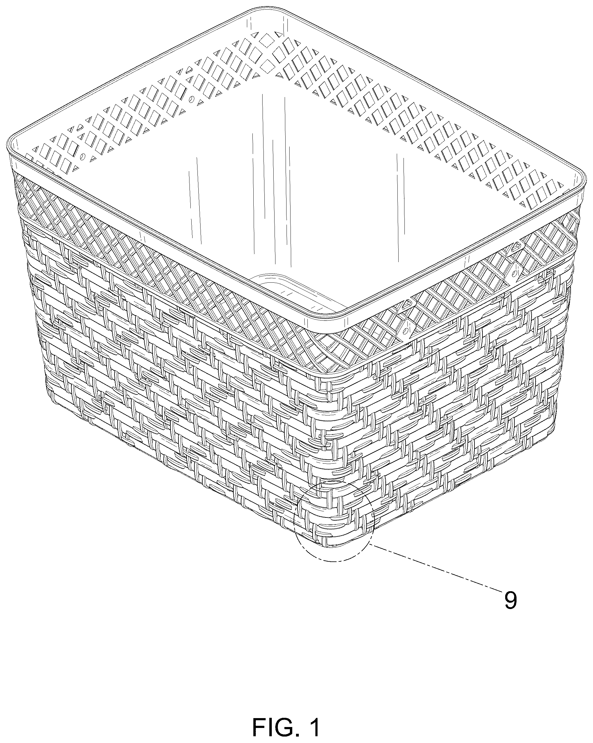 Patent USD1076447 — Storage basket — Figure 1