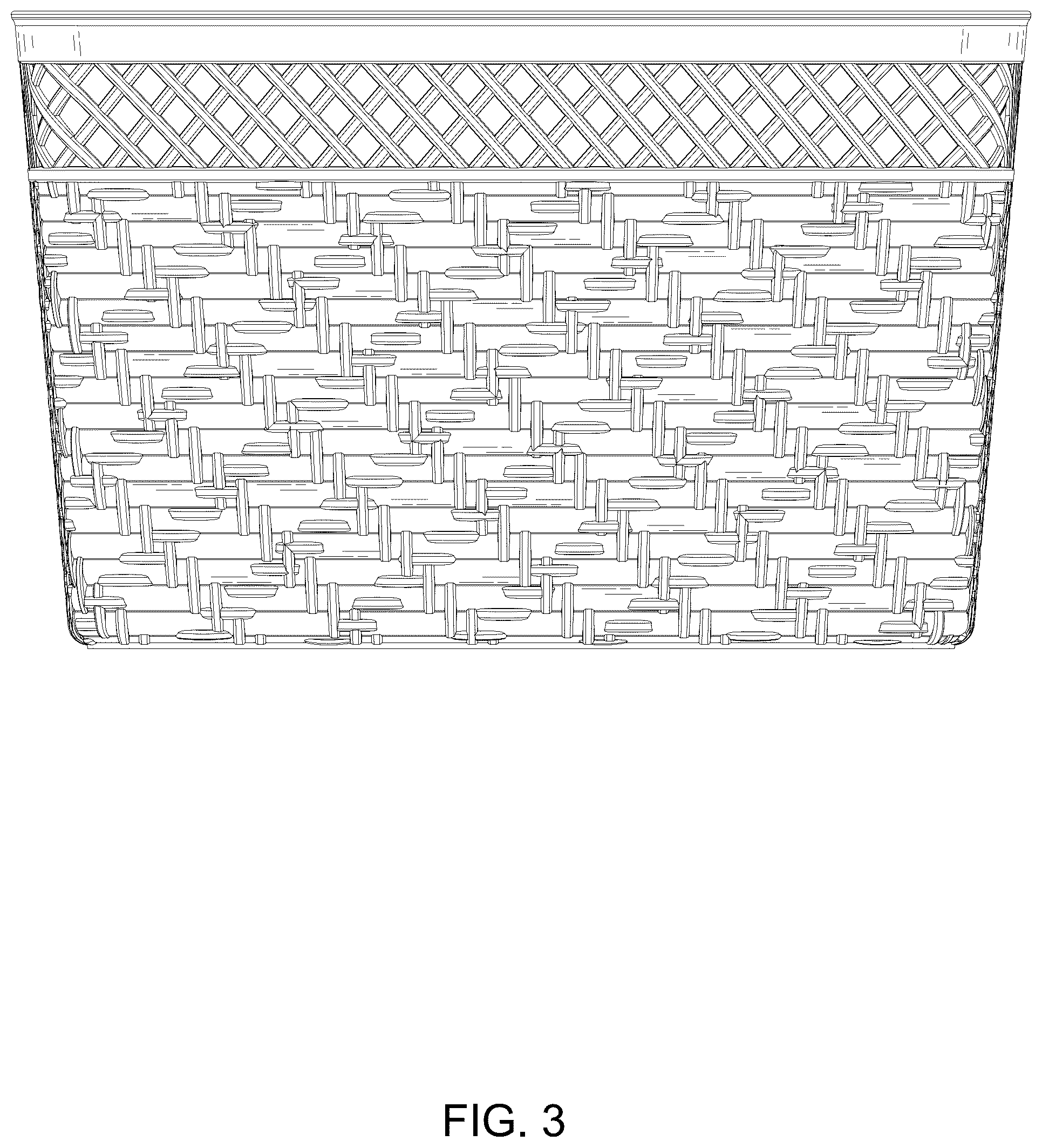 Patent USD1076447 Figure 3 – Storage basket