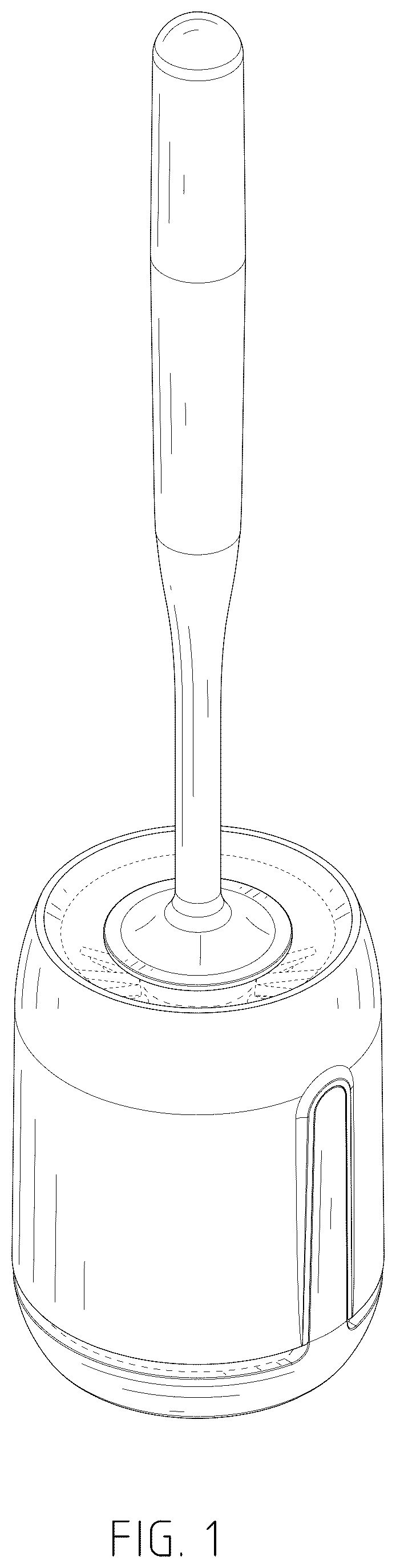Patent USD1076452 Figure 1 – Combined toilet brush and stand