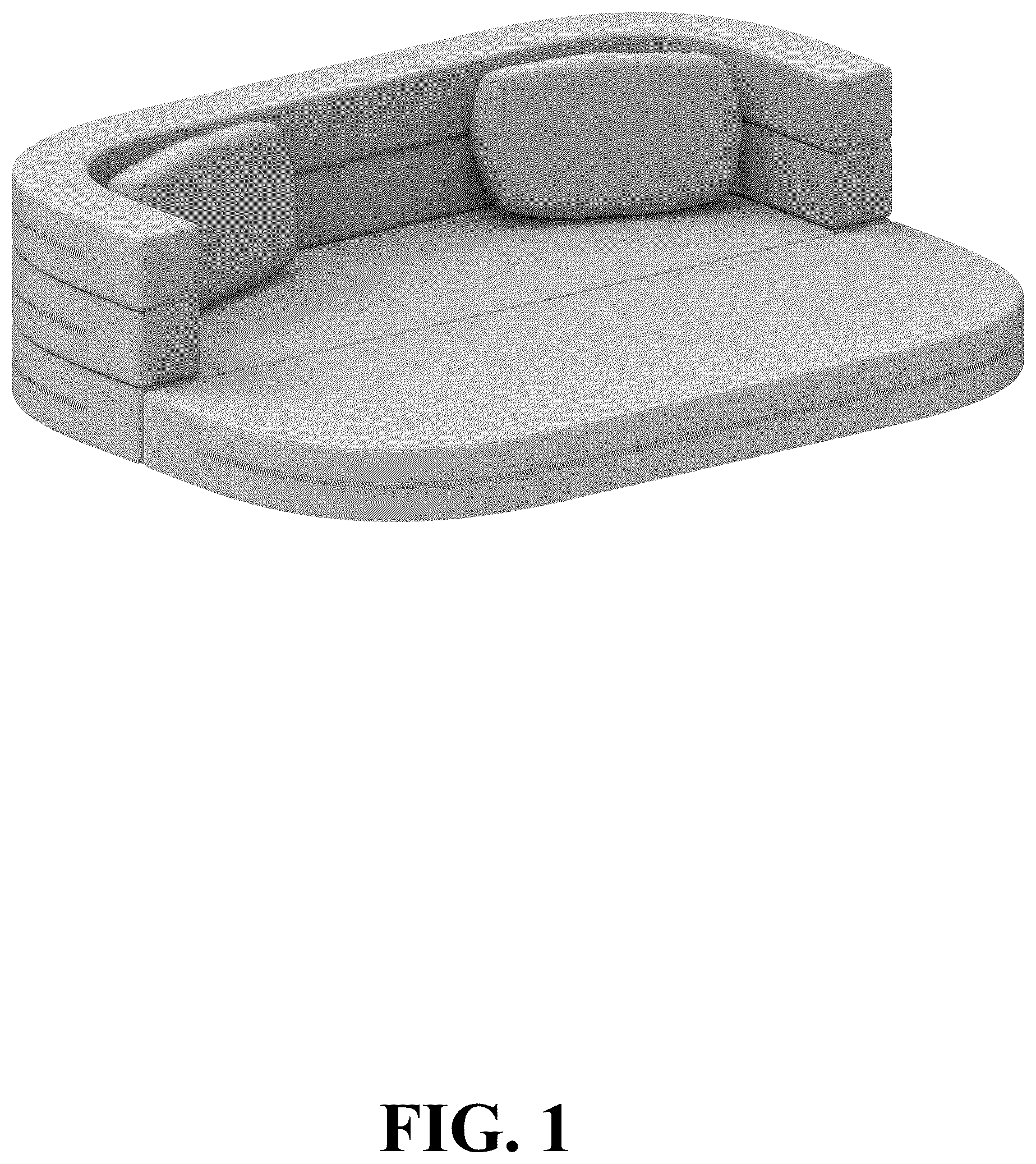 Patent USD1076469 — Folding sofa bed — Figure 1
