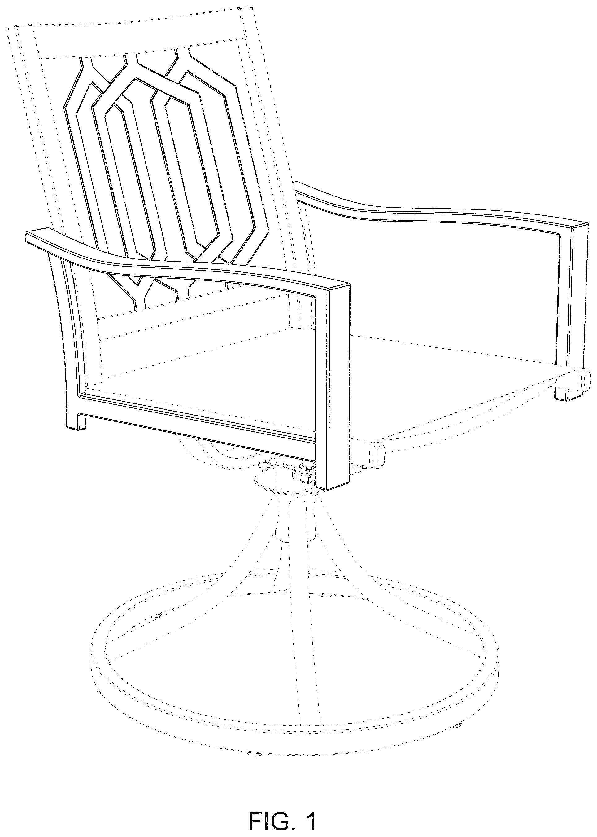 Patent USD1076484 — Swivel chair — Figure 1