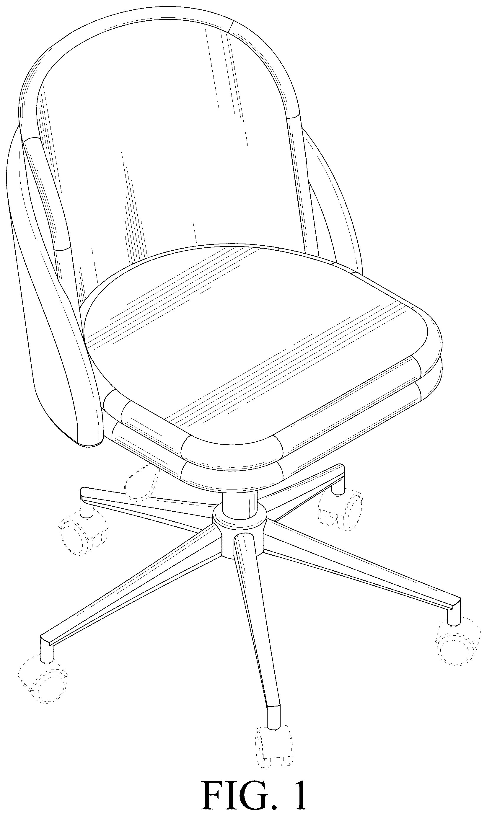 Patent USD1076487 Figure 1 – Chair