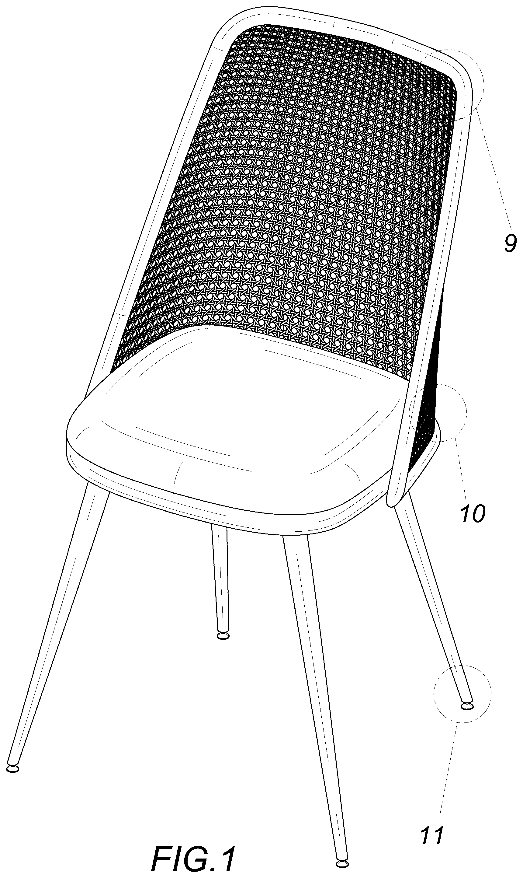 Patent USD1076490 — Chair — Figure 1