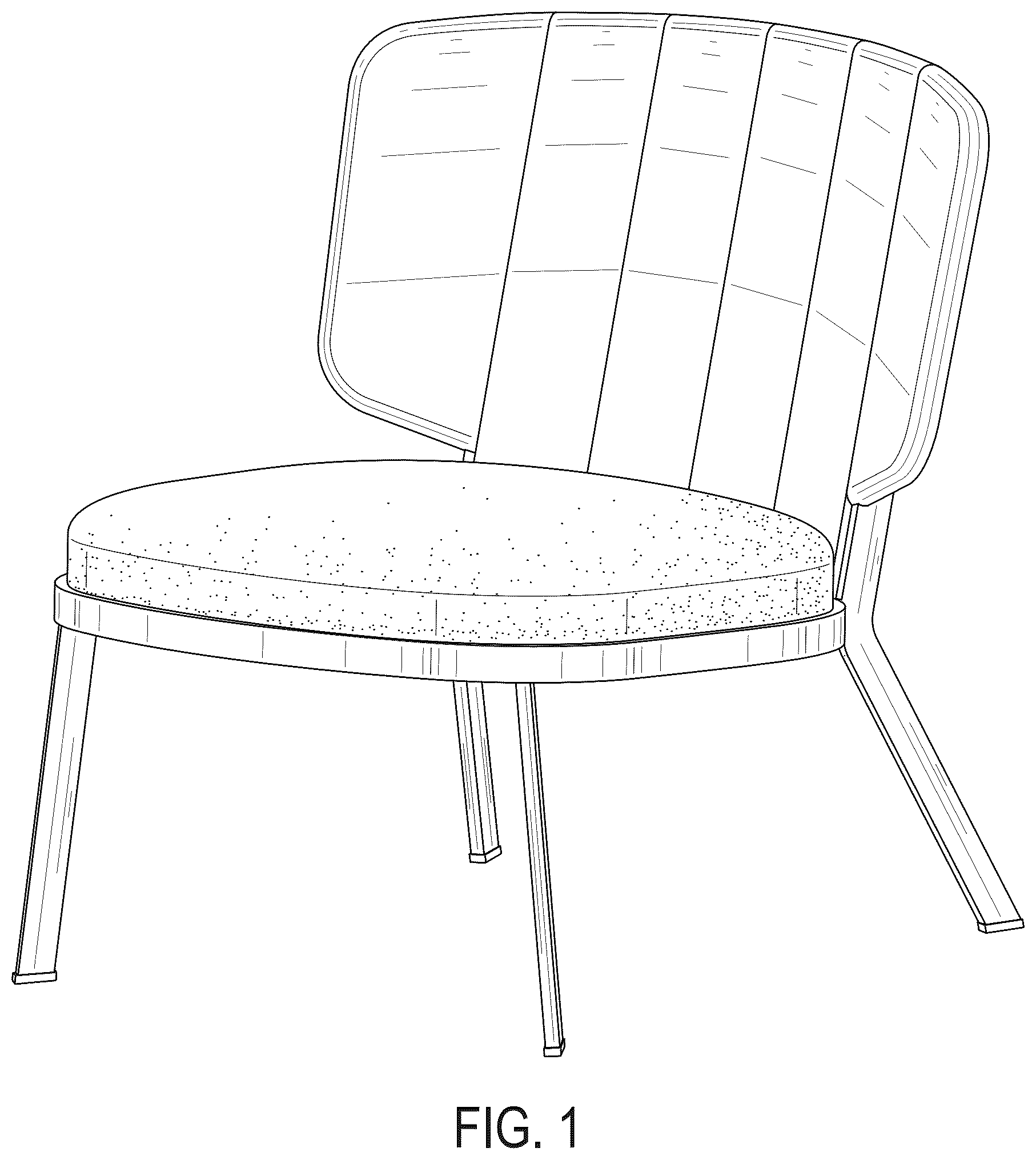 Patent USD1076492 Figure 1 – Lounge chair
