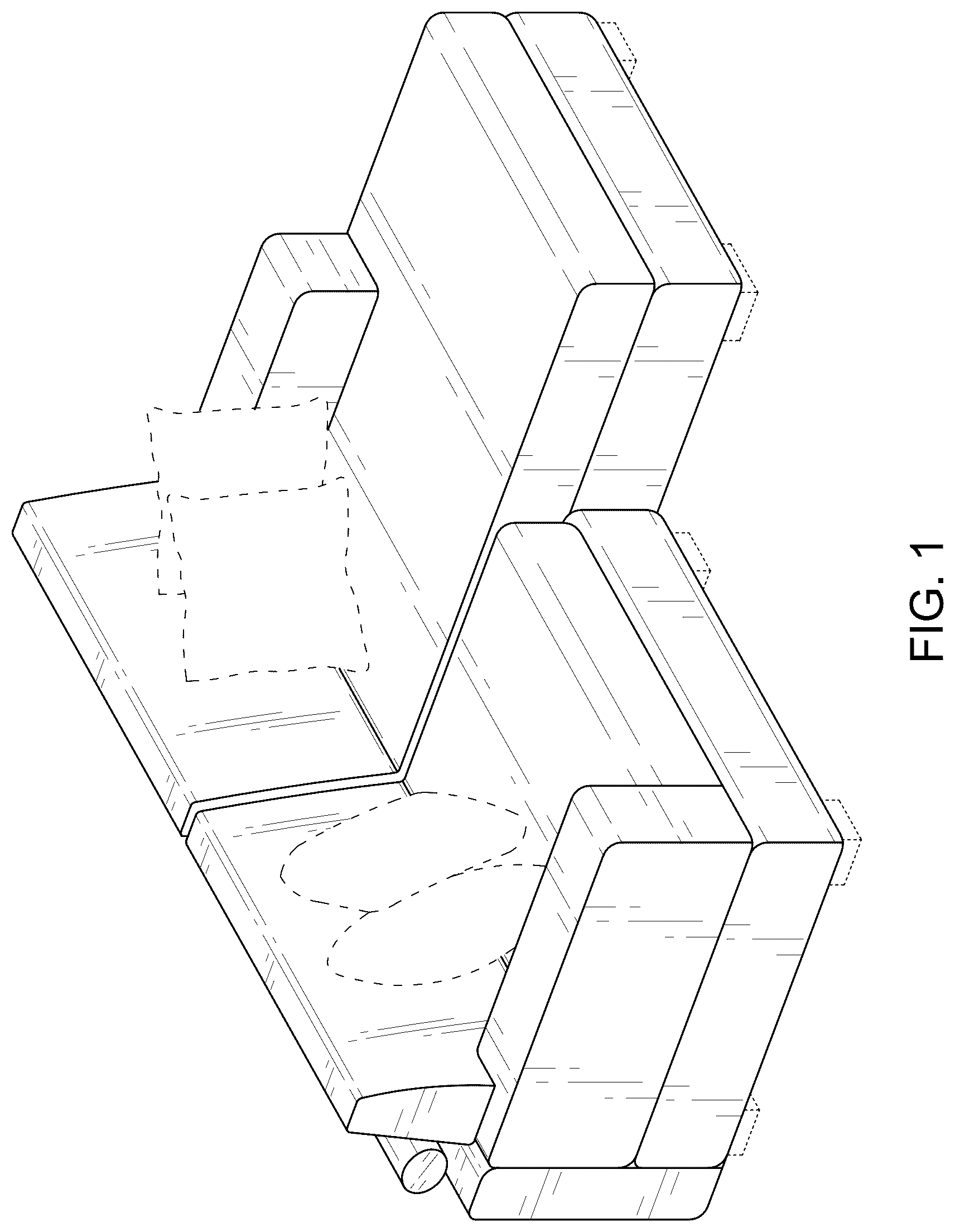 Patent USD1076497 Figure 1 – Sofa